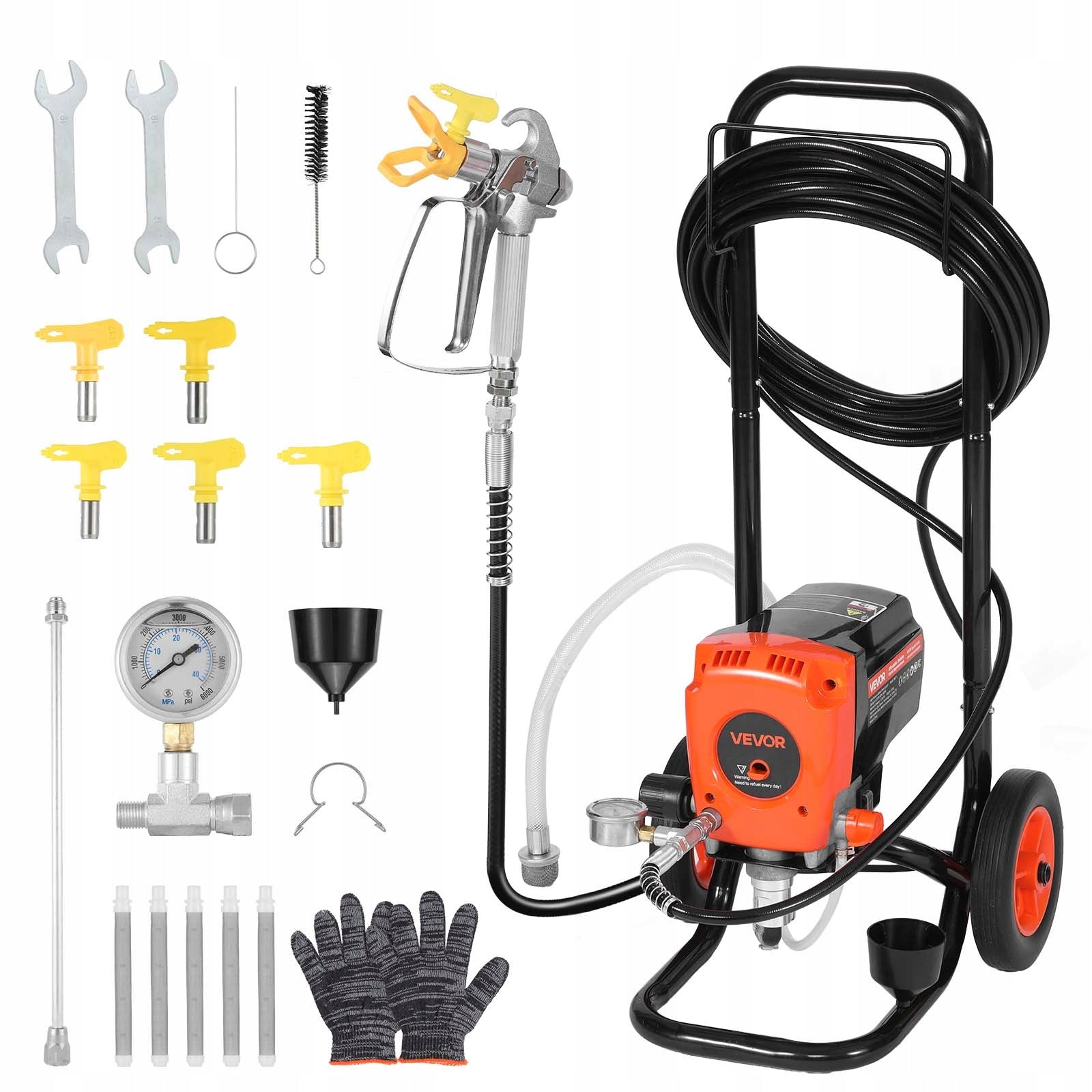 Spray Gun 900W 3300PSI Paint Spray Gun Airless Spray Gun