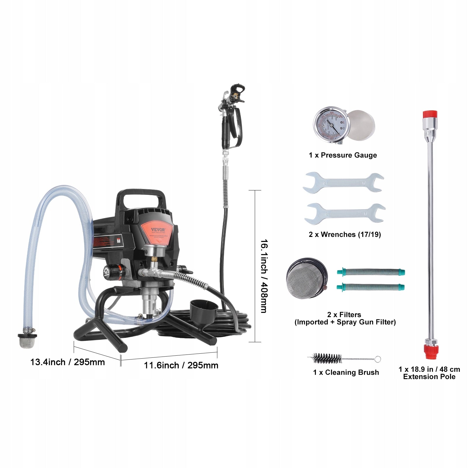 Spray Gun 950W Portable Airless Paint Gun Manufacturer code 9502 3300psi