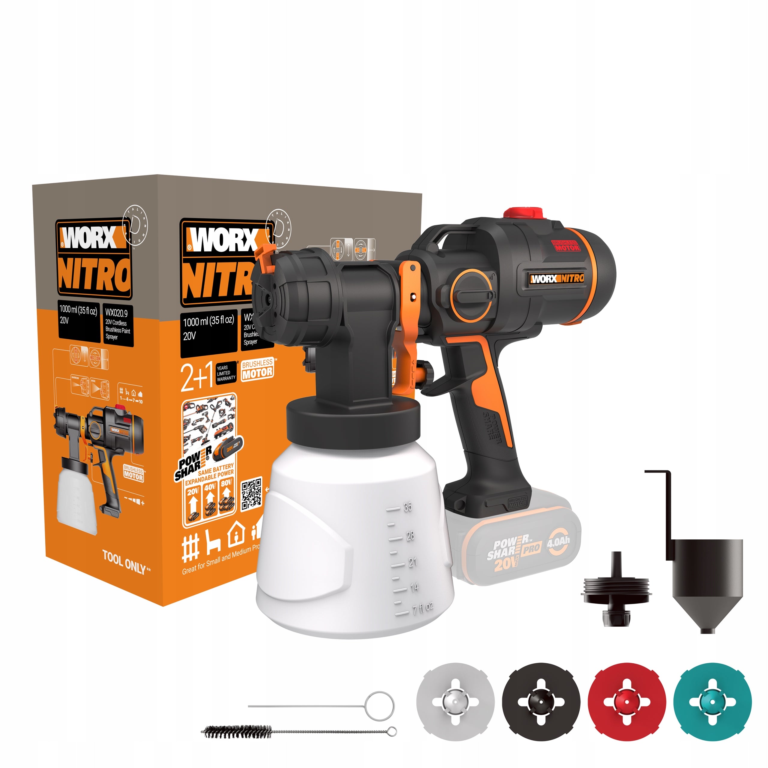 Spray Gun WORX WX020 20V Brushless