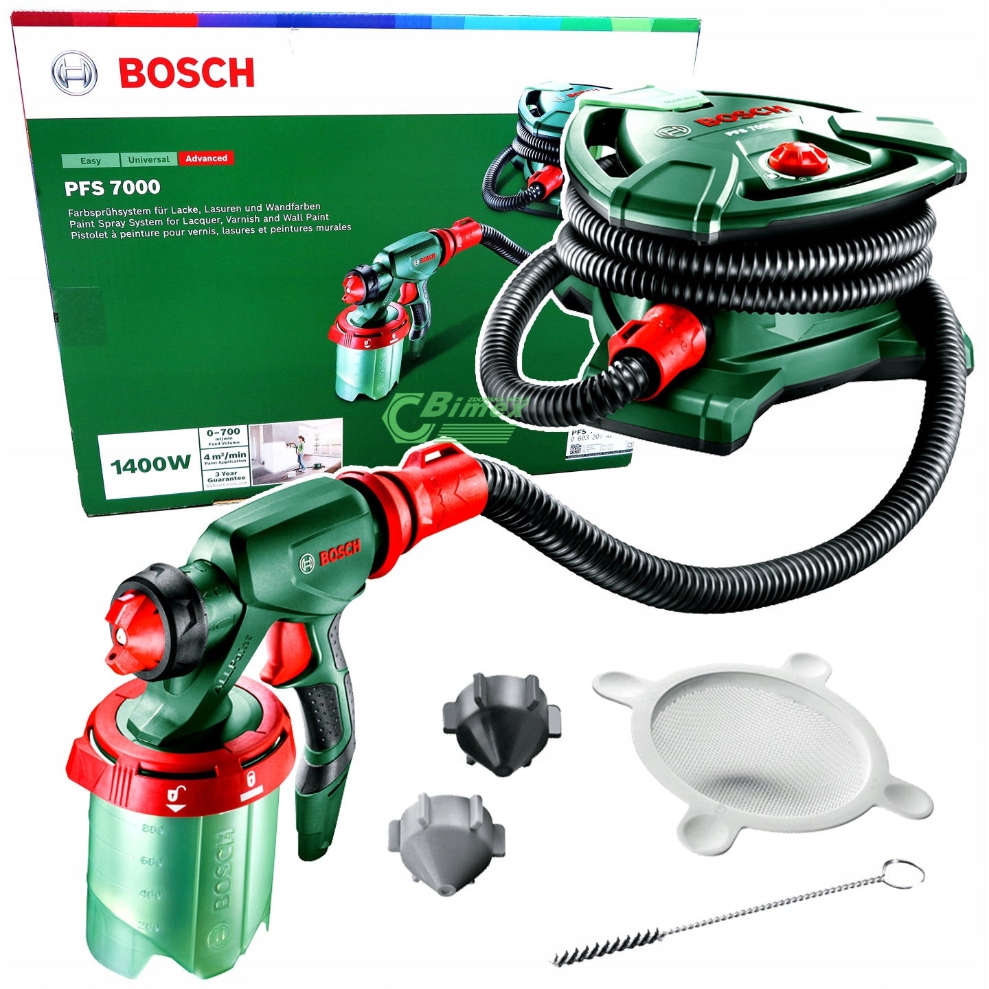 Spray gun 1L 1400W hose 4m BOSCH PFS 7000 0603207400
