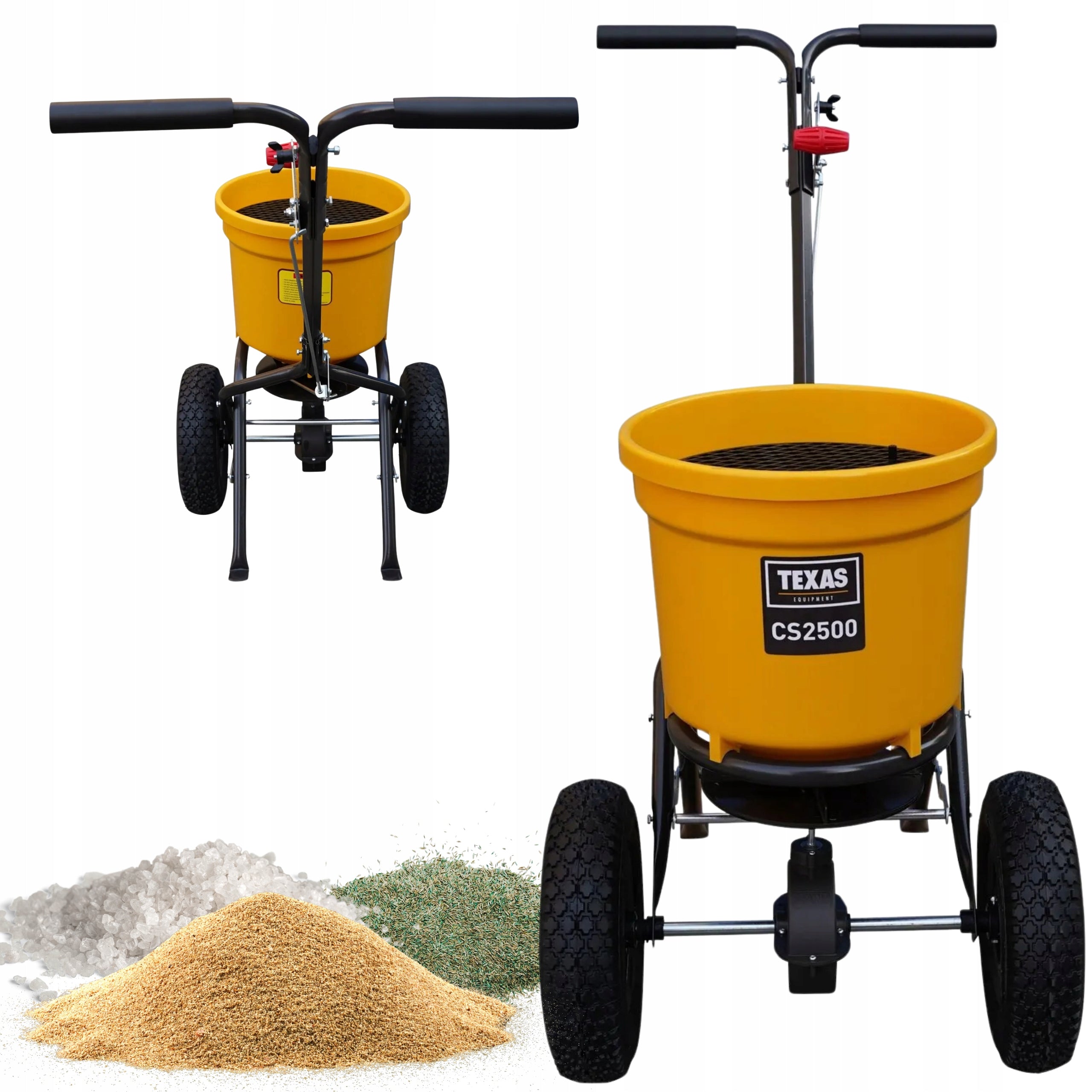Spreader Grass Salt Fertilizer Granule Texas CS2500 25L Spreader