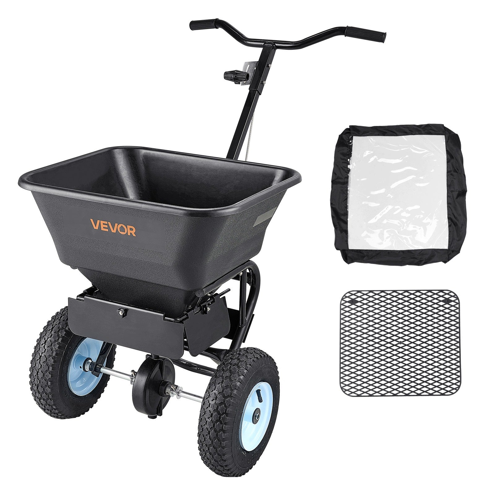Spreader Lifting capacity 45,2KG With 33CM Pneumatic Tyres For Fertilizer Spreading
