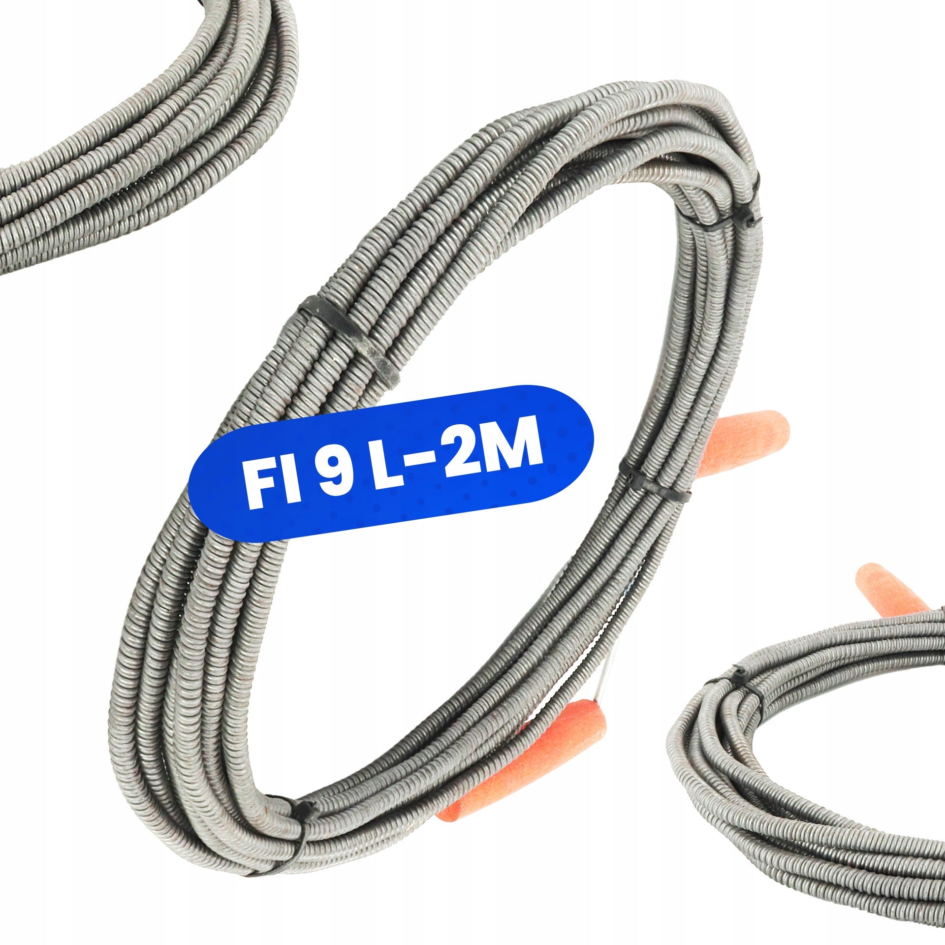 Spring FI-9 Viper for Clearing Sewer Pipe 2 M Spiral Length 2 m