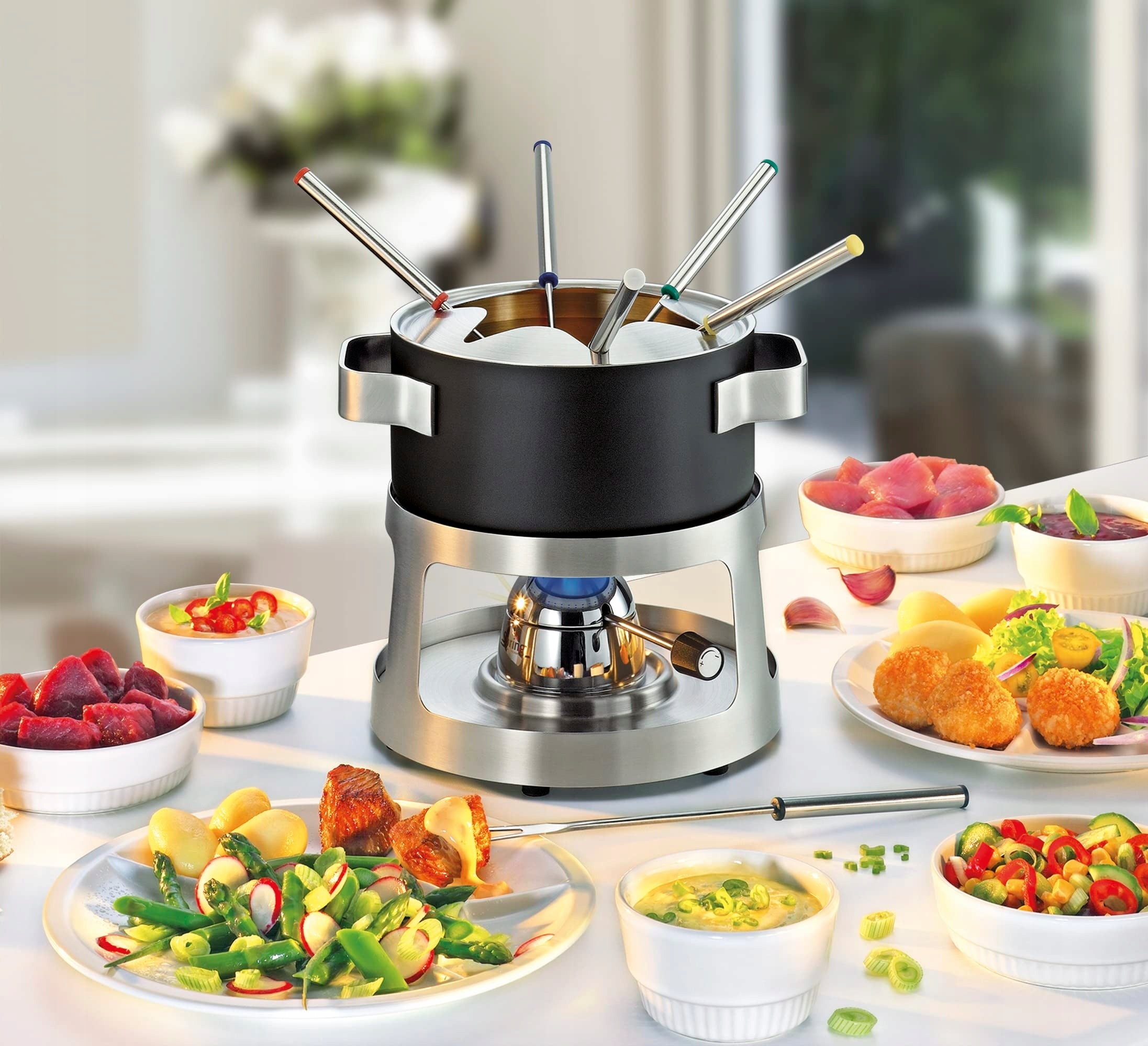 Spring KP2627506018 fondue set, 18/8 stainless steel