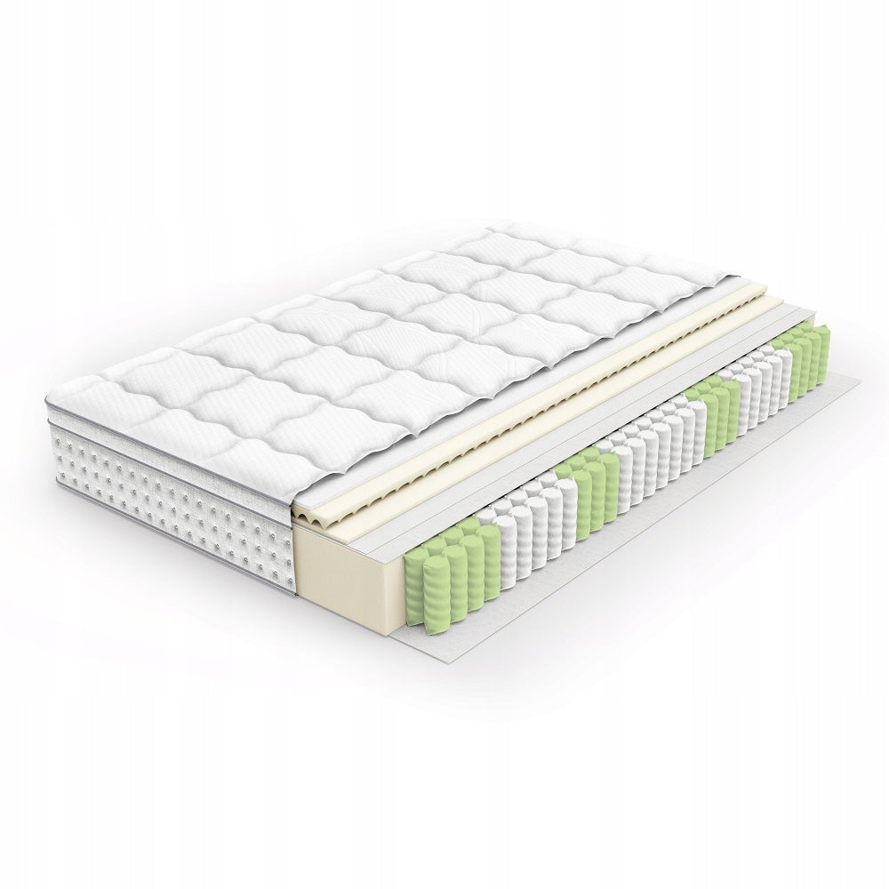 Spring mattress 7 zones 140x190 cm H3 height 25cm ergonomic