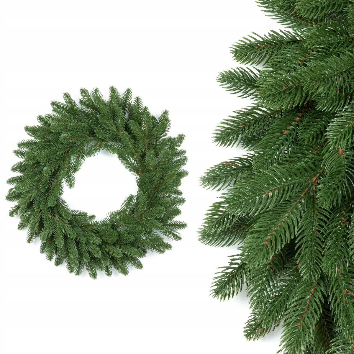 Spruce wreath 100% PE ReaTree 60cm thick Christmas wreath Packaging status original