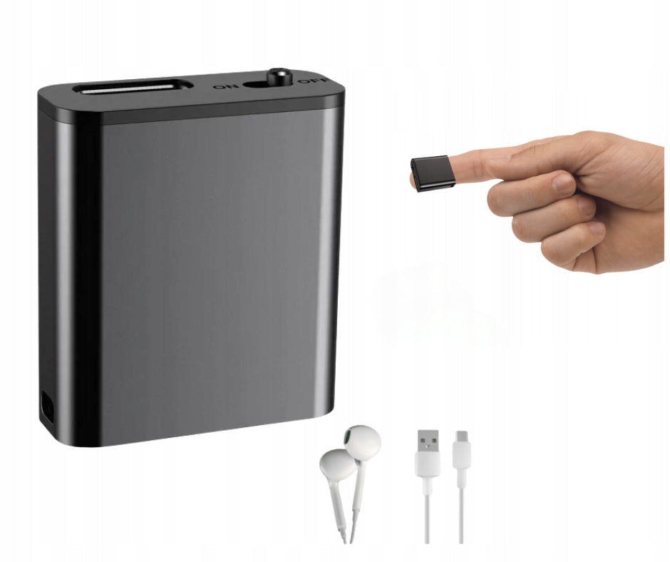 Spy voice recorder discreet mini magnet hidden 8 GB HEADPHONES FREEBIE