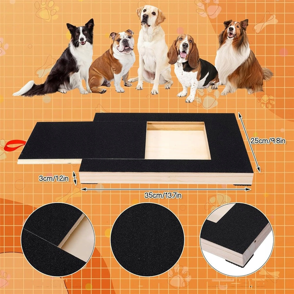 Square Dog Scratcher with Treat Container, Dog Claw File Packaging status original