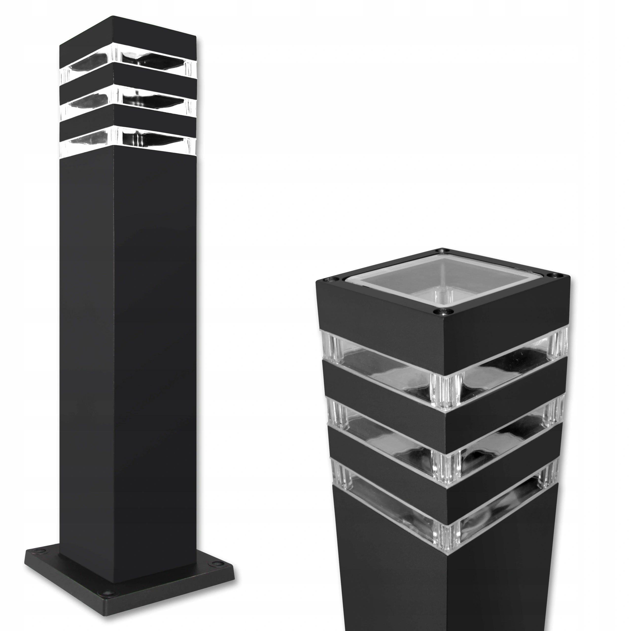 Square lighting post E27 51 cm black Manufacturer code 1486