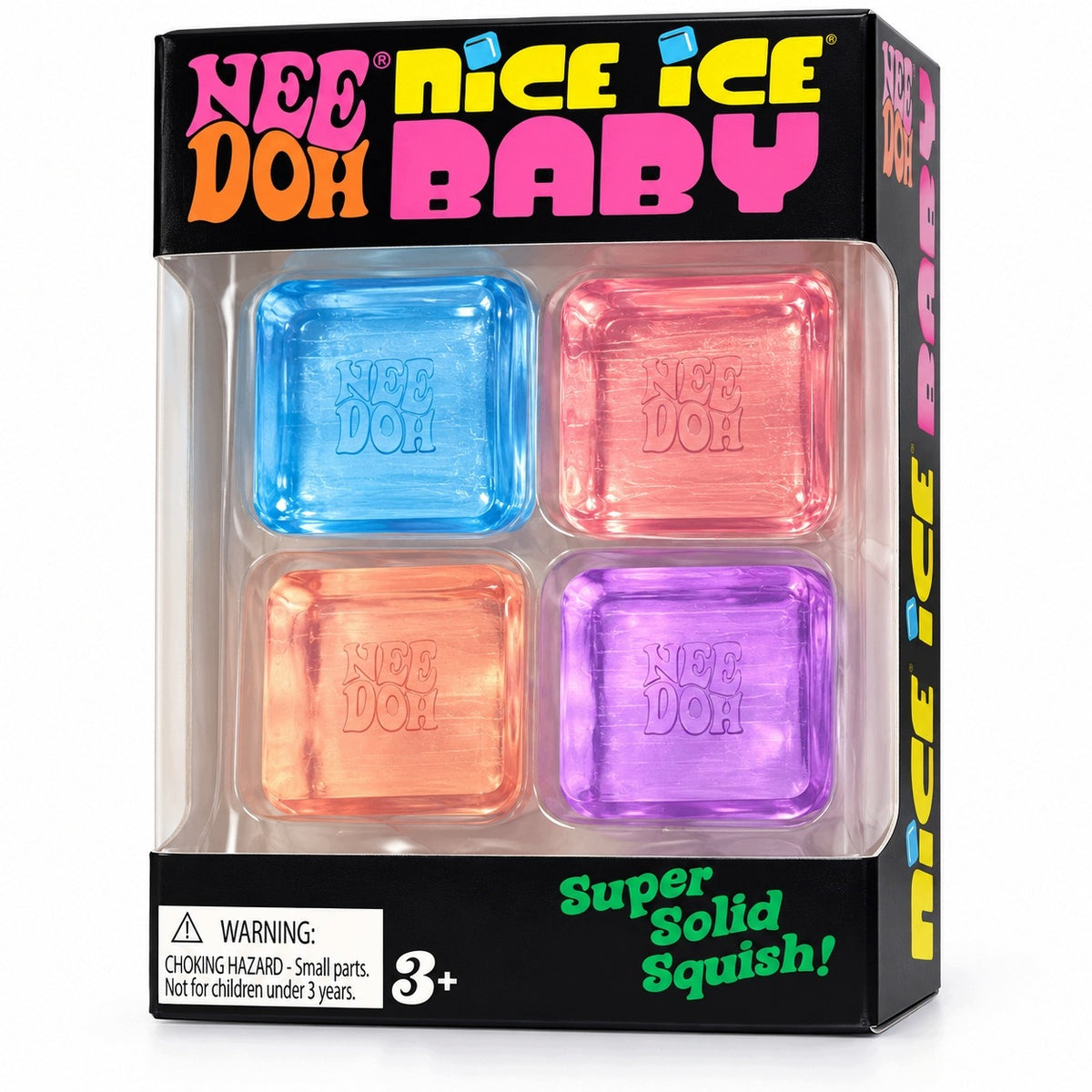 Squishies Squishy NeeDoh Nice Ice Baby Ice Cube 4 Pack Gel