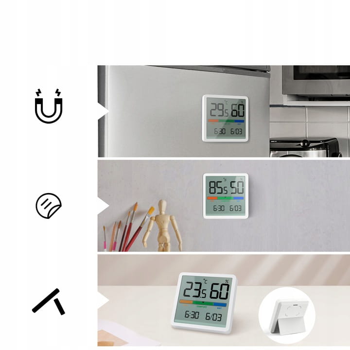 Stacka Weather Thermometer Temperature & Humidity Monitor TermHoff THM-01 Color white