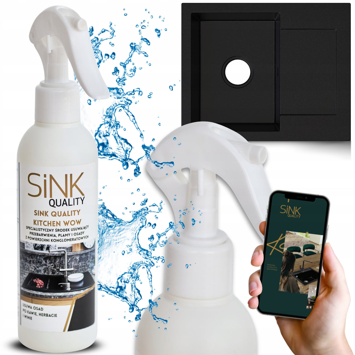 Stain Remover for Cleaning GRANITe Sink Greasy Stains Discoloration