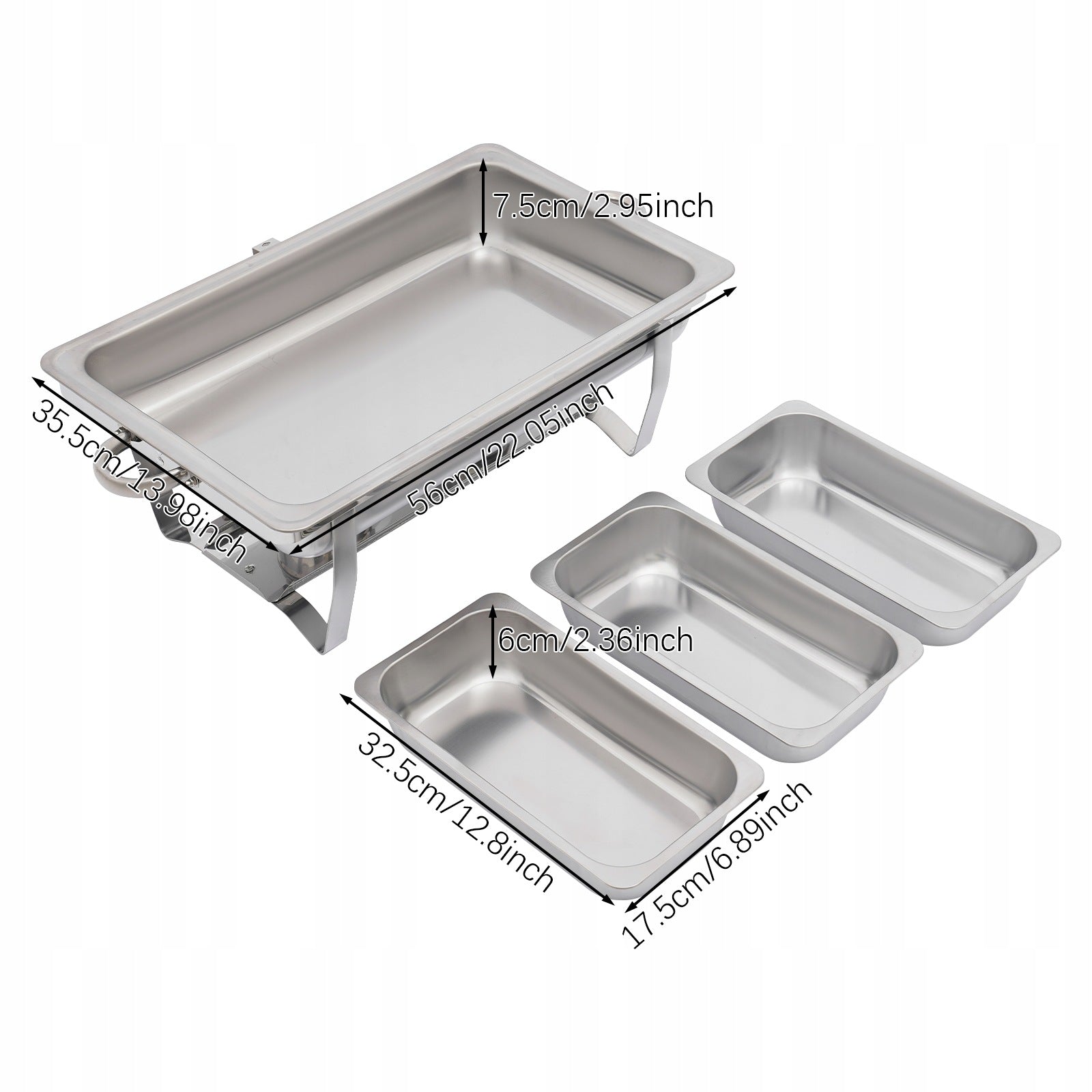 Stainless Steel Chafing Dish, Chafing Dish Buffet Warmer Packaging status original