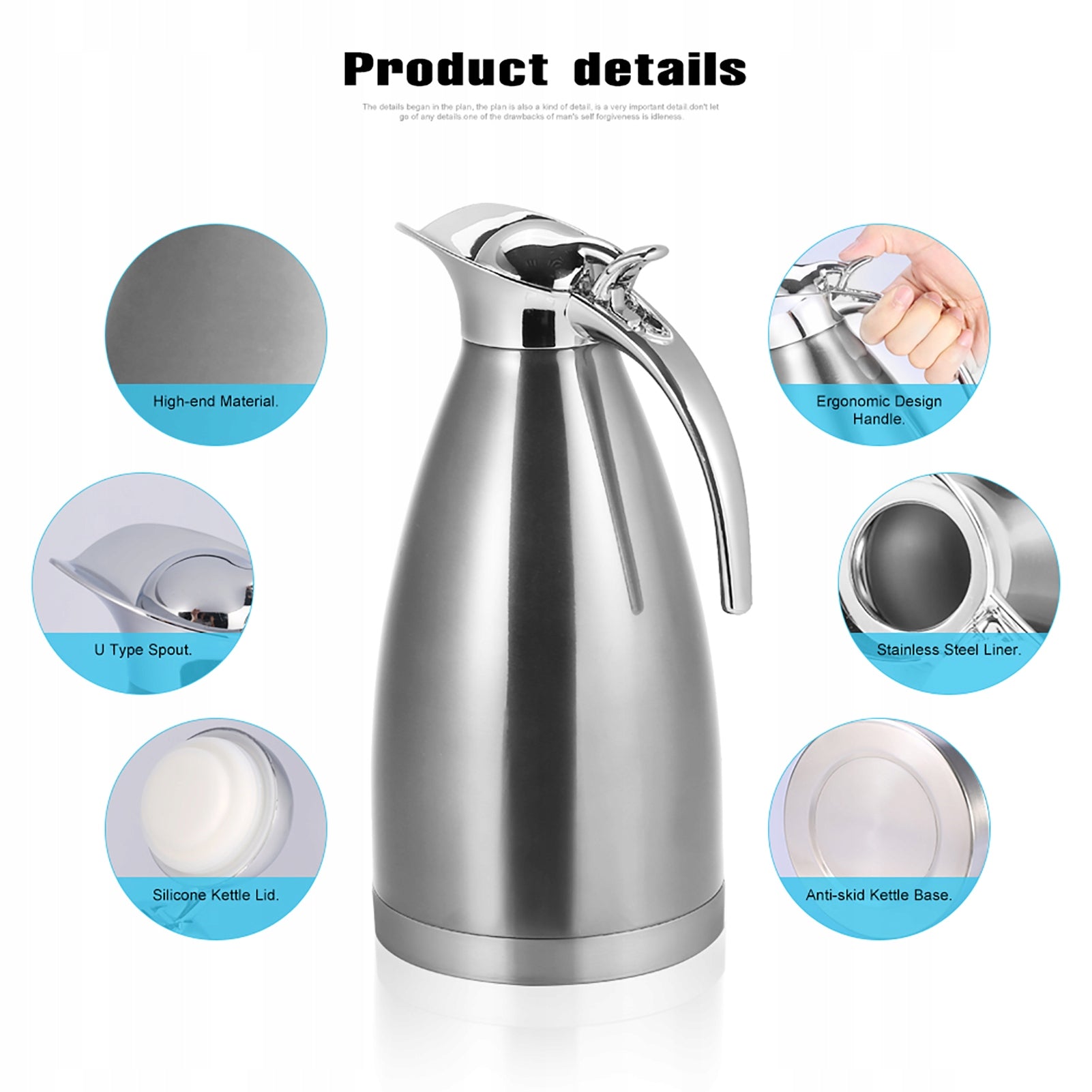 Stainless Steel Coffee Pot Double śc Brand no brand