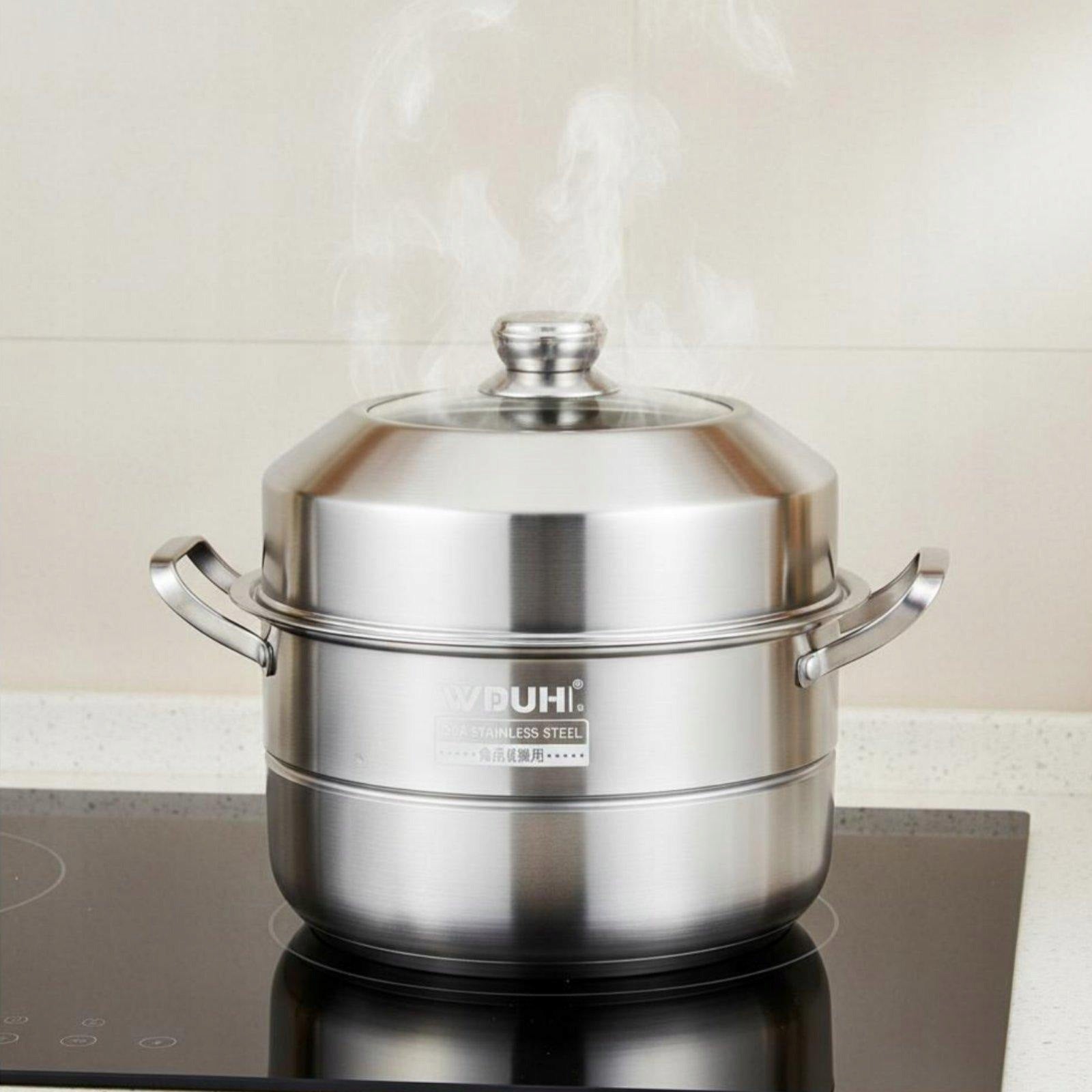 Stainless Steel Cooking Steamer Multi Tier 304 Grade 30CM Thickened 2-layer Brand no brand