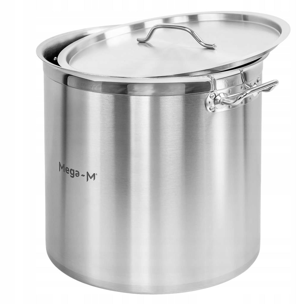 Stainless Steel High Pot with Lid 50l D. 40 cm Mega-M PRO Packaging status original