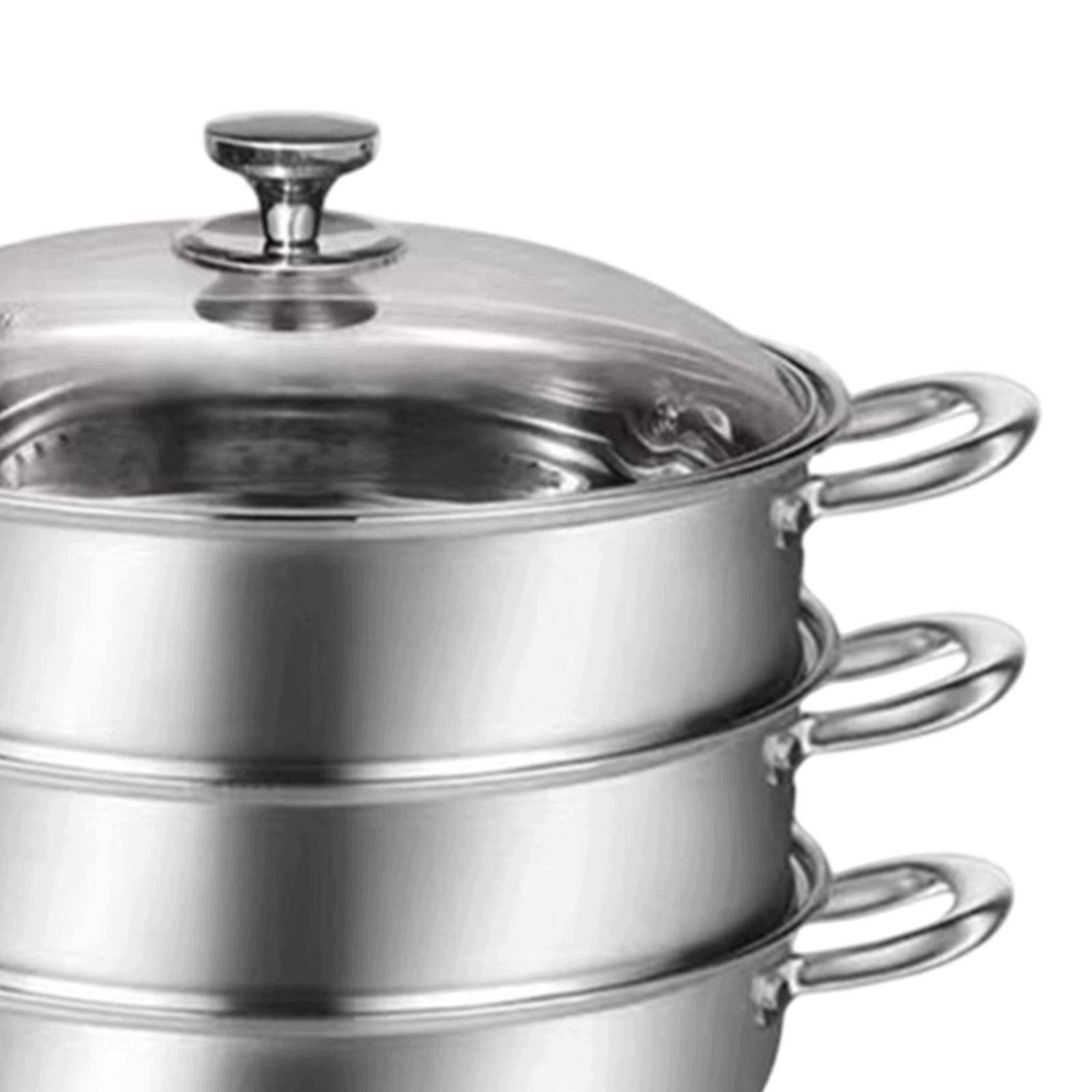 Stainless Steel Home Kitchen Cookware Set Stockpot for Home Kitchen 3 layer Packaging status original