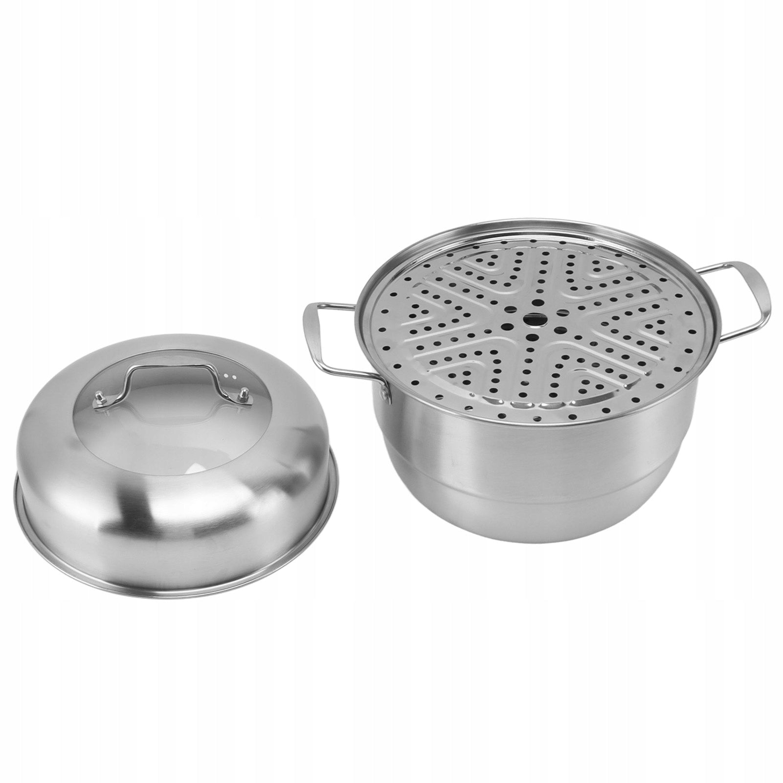 Stainless Steel Steam Pot with Handles on Both Sides 5U