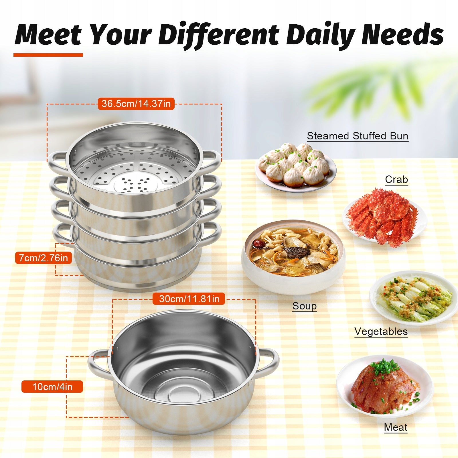 Stainless Steel Steamer 30cm, 5 Layer EAN (GTIN) 762102539283
