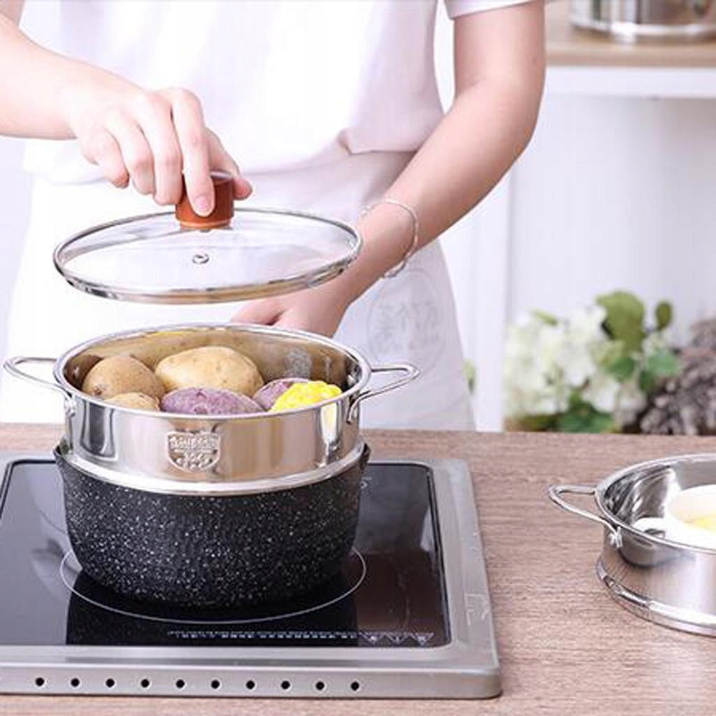 Stainless Steel Vegetable Steaming Basket, Cooking Pot Capacity 1 l
