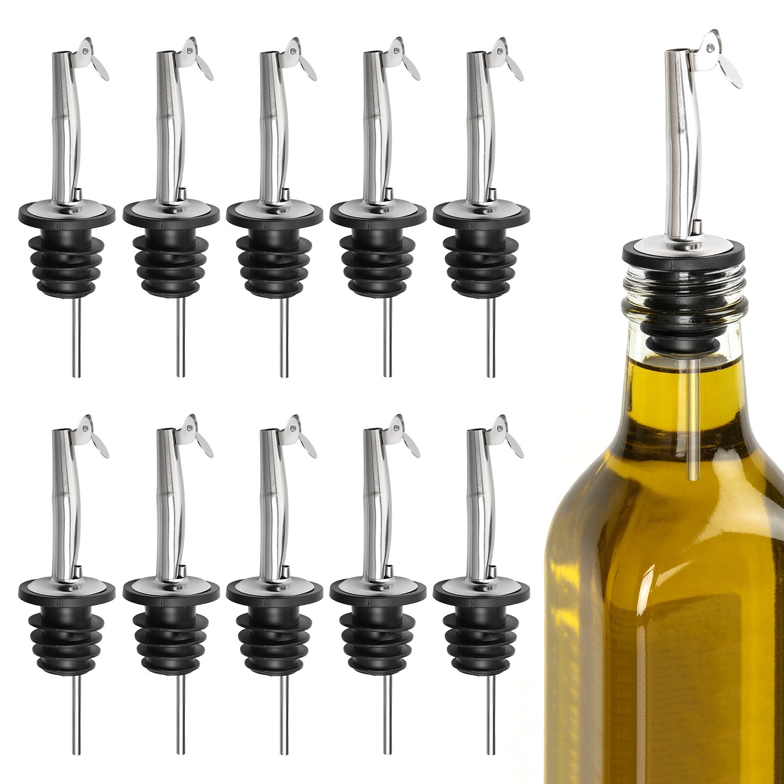 Stainless Steel Wine Pourer Bottle Dispenser for Alcohol and Vodka