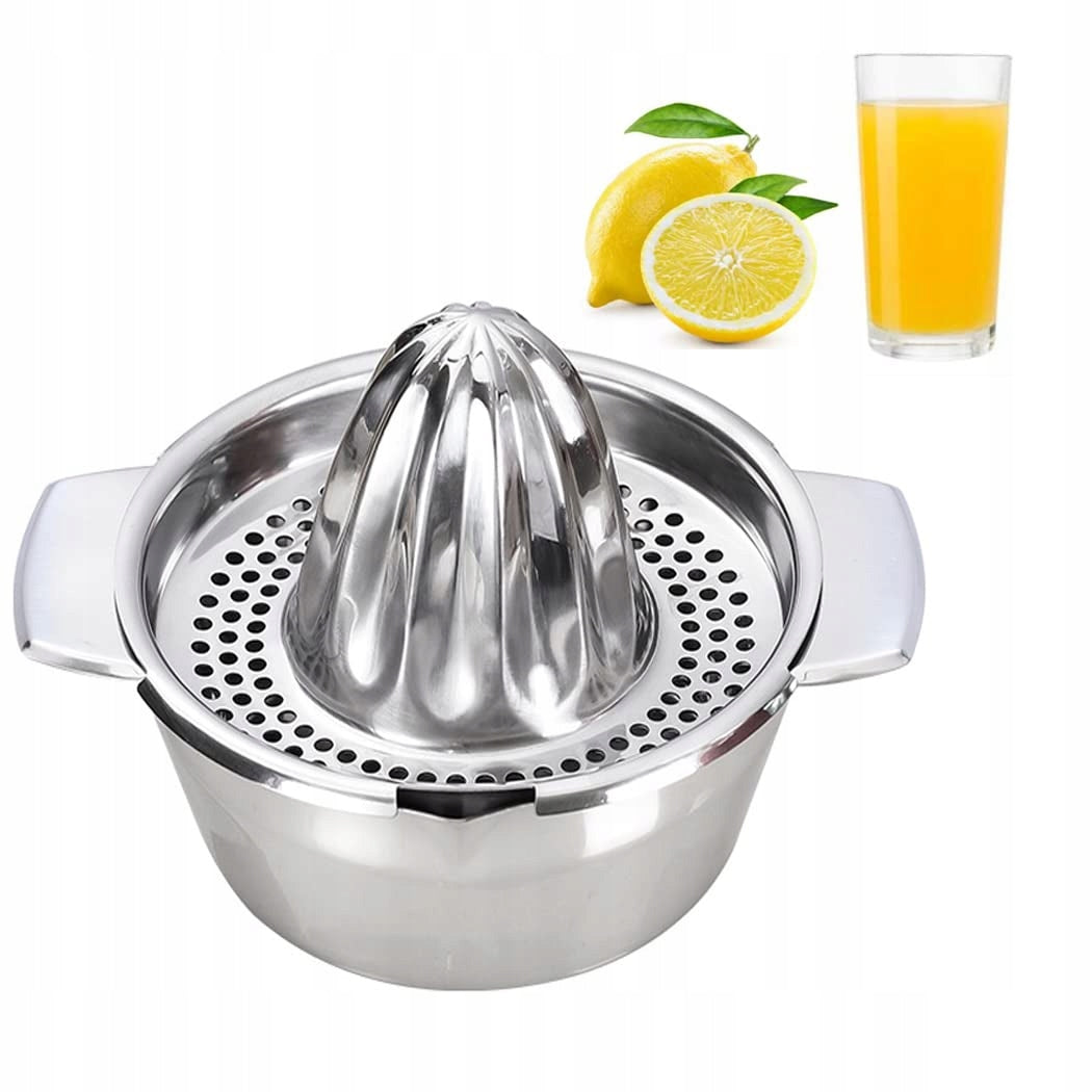 Stainless steel citrus juicer with container 500 ml, manual