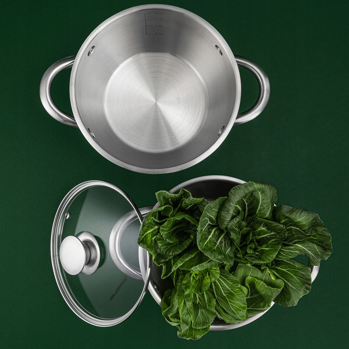 Stainless steel induction pot INOX 20cm 3,1L with lid Line Henry