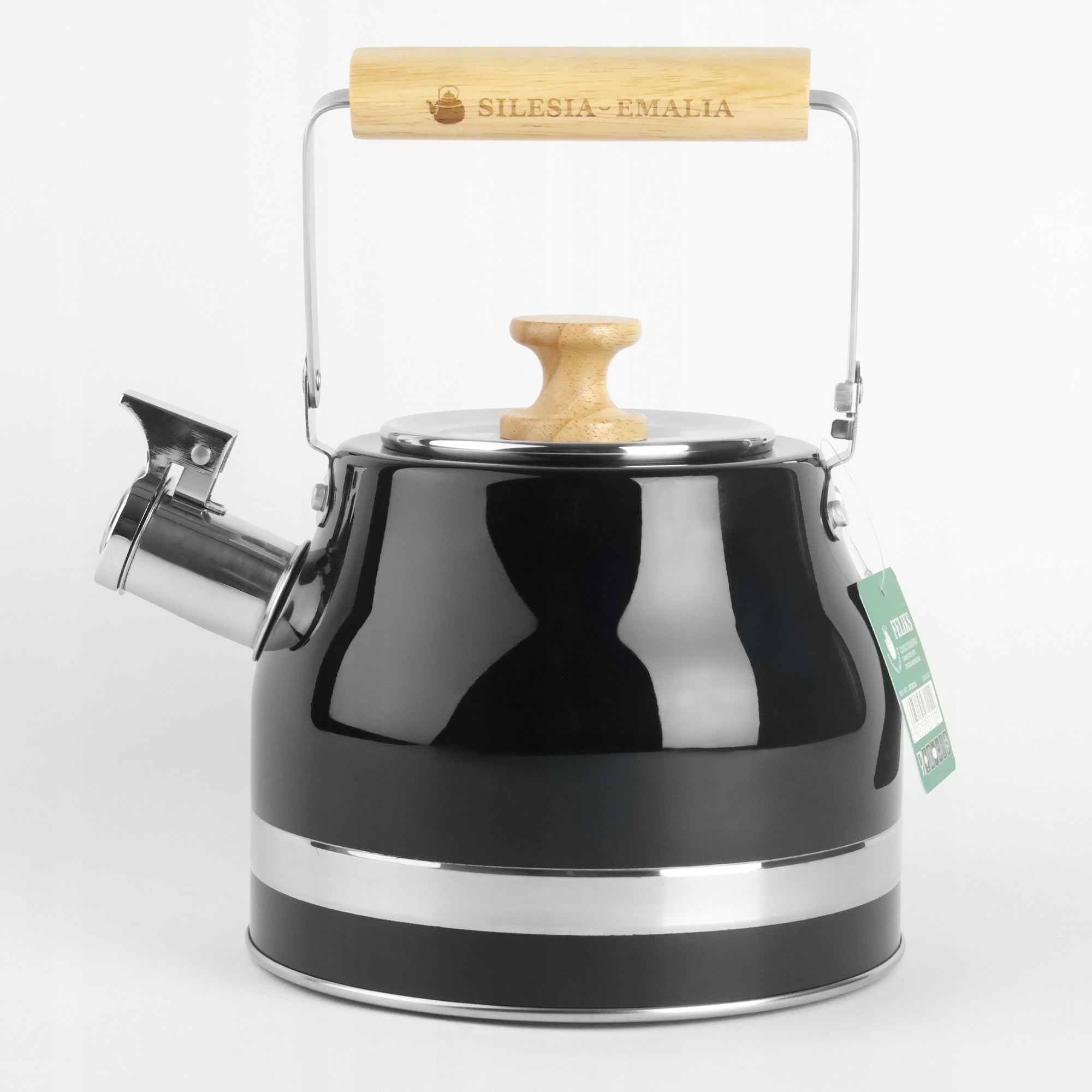 Stainless steel kettle FELIKS 2,3L black INDUCTION GAS WHISTLE Manufacturer code 5905155031129