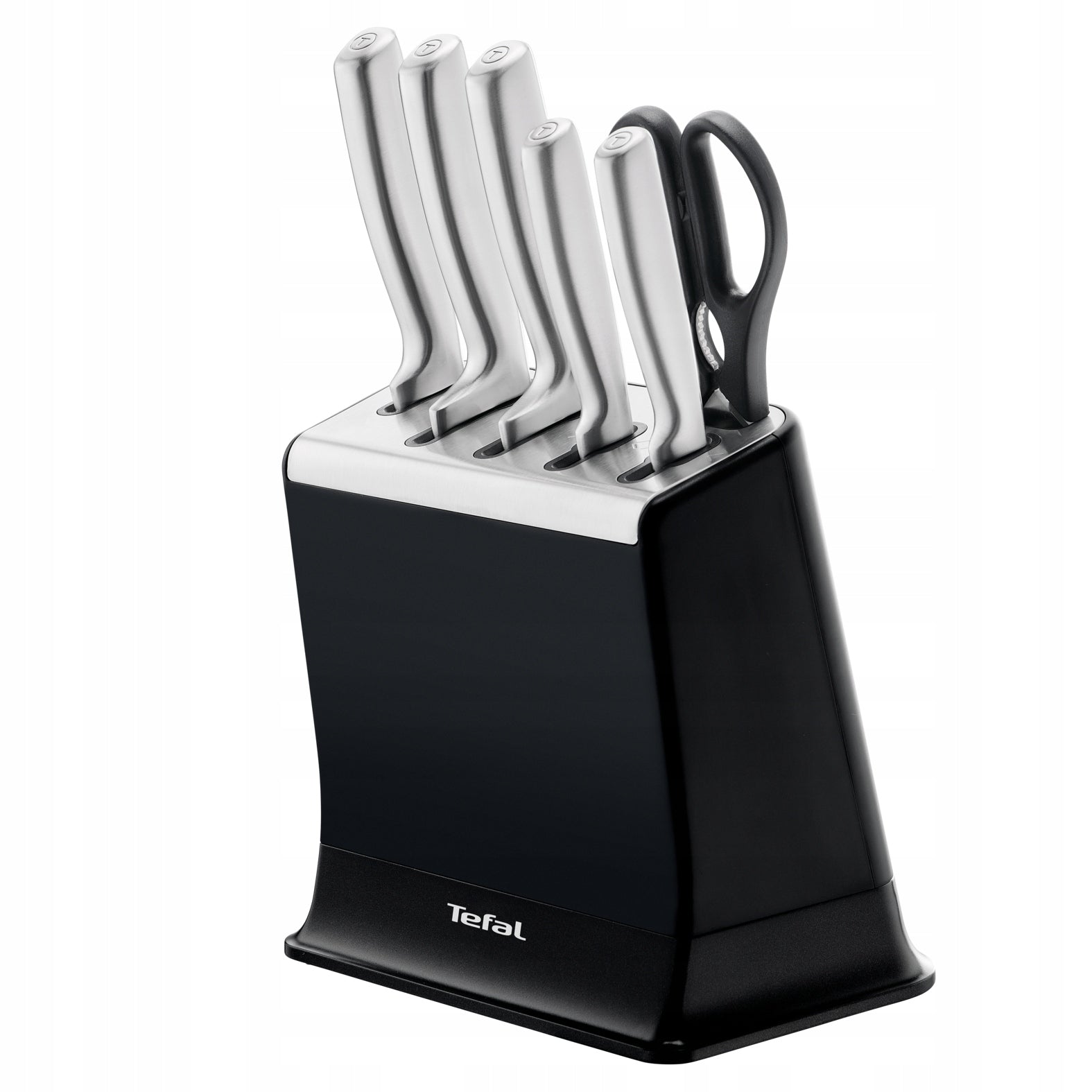 Stainless steel knives TEFAL EverSharp Pro block sharpener +scissors 7el. Manufacturer code K2977S44