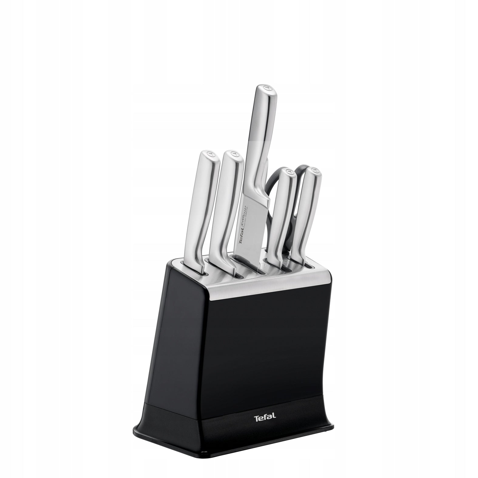 Stainless steel knives TEFAL EverSharp Pro block sharpener +scissors 7el.