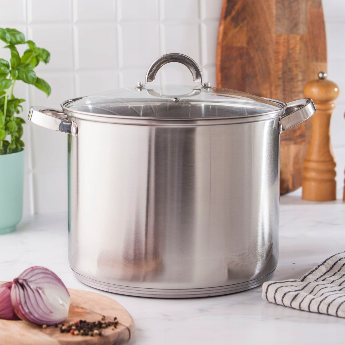 Stainless steel pot induction gas with lid Altom Design 8,5 l Packaging status original