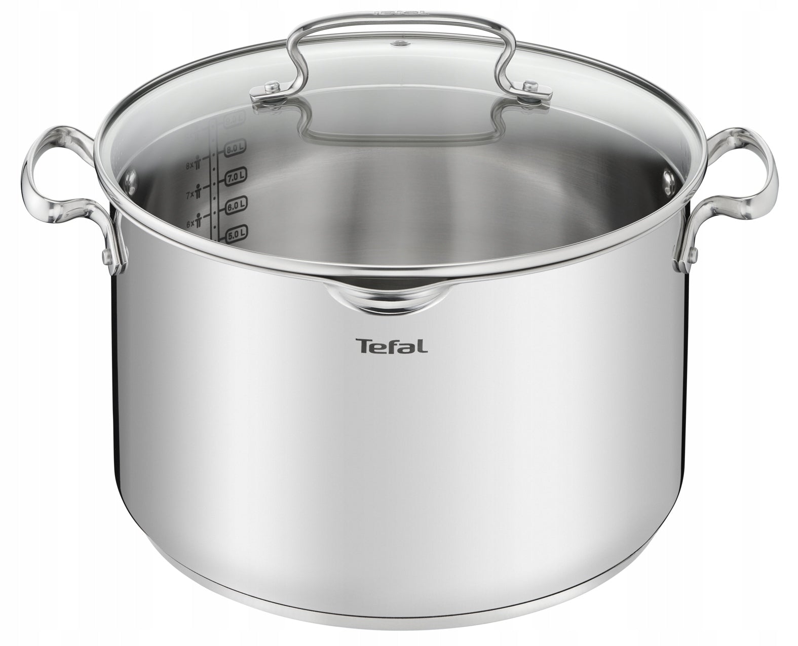 Stainless steel pot with lid TEFAL Duetto+ 28cm G7196455 induction Brand Tefal