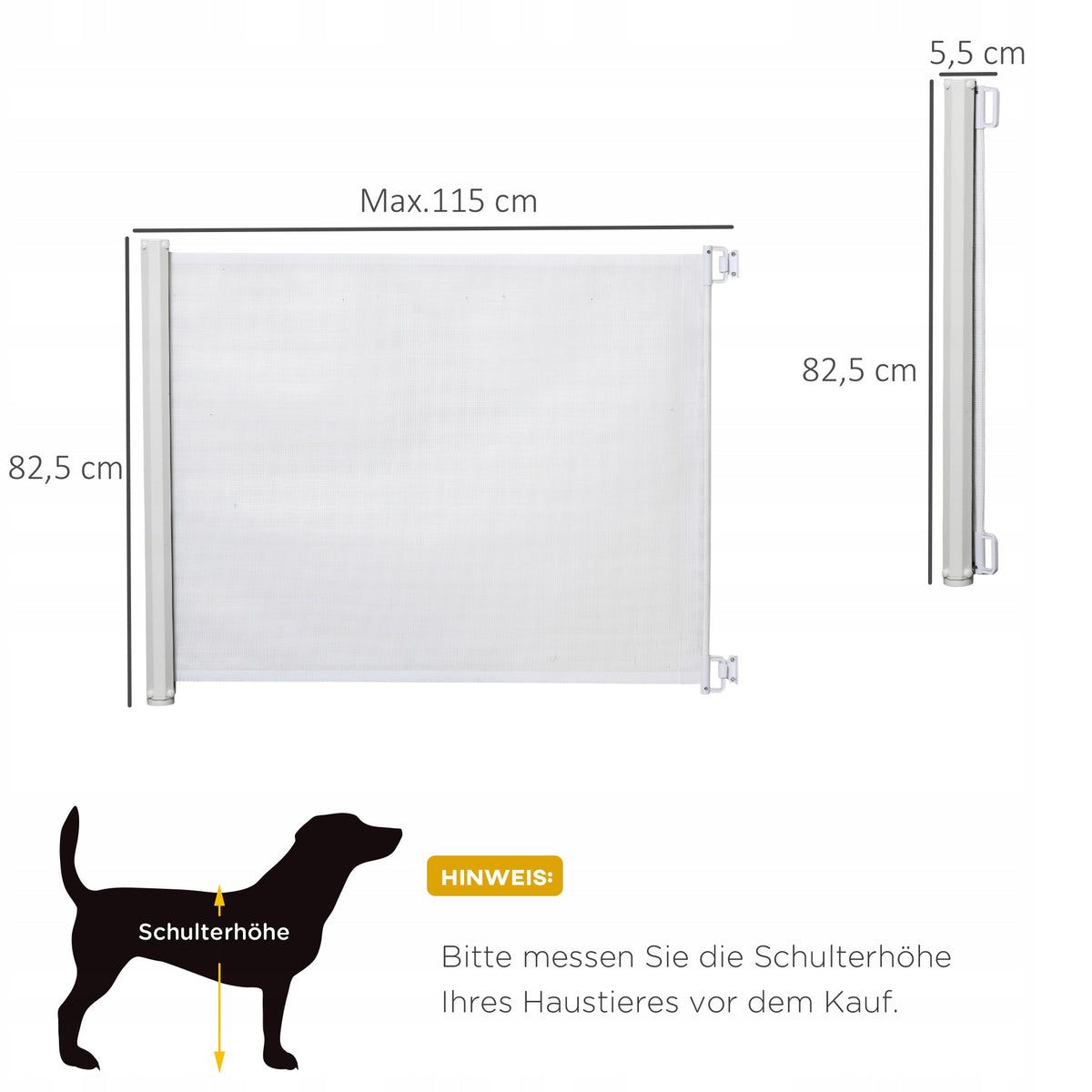 Stair barrier PawHut screwed white Packaging status original