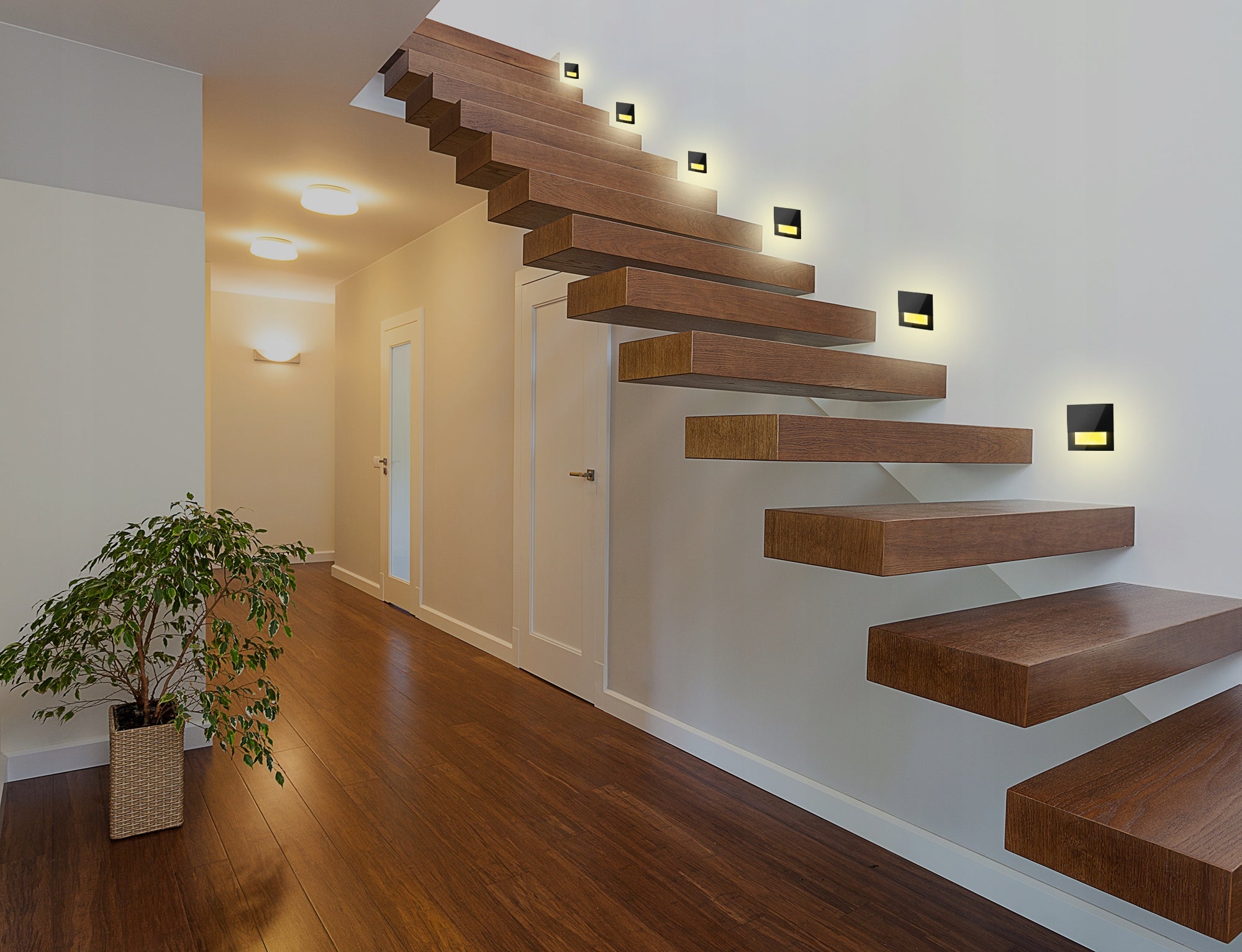 Staircase luminaire 230V LED lighting staircase light BLACK WARM 3000k EAN (GTIN) 5905600900703