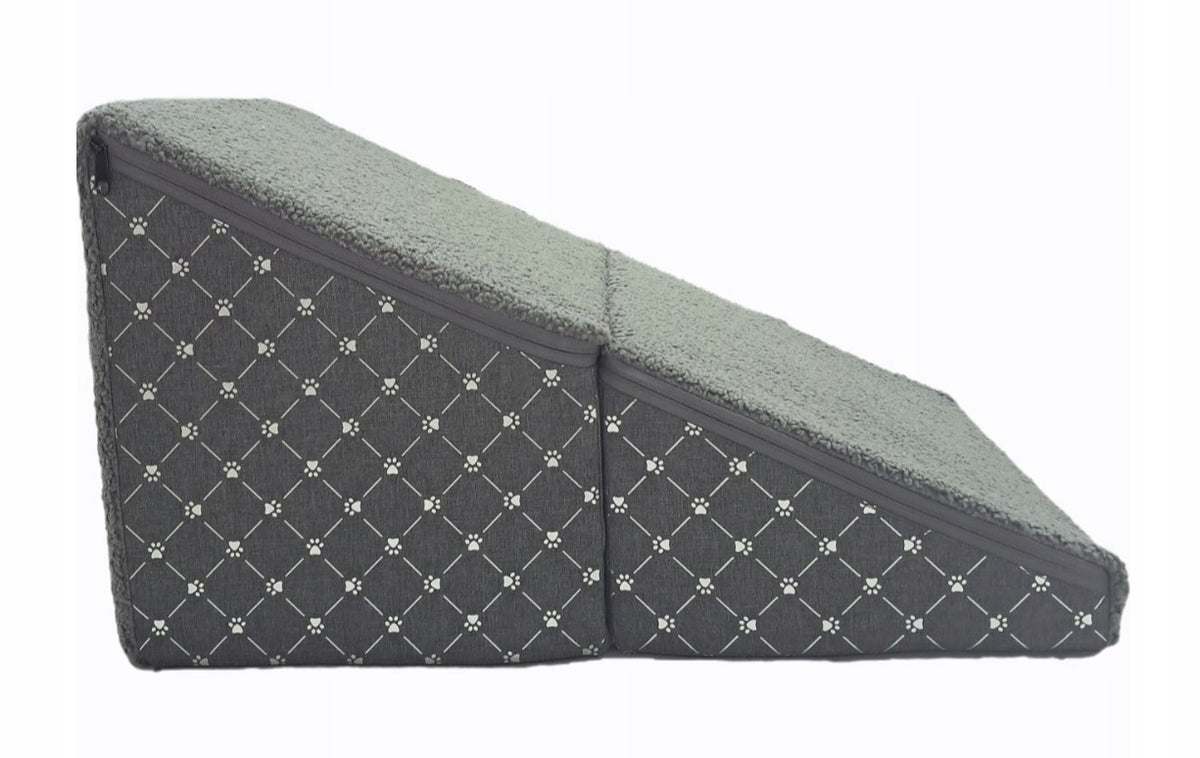 Stairs cat dog platform 2in1 Pouf ramp SILVER PAWS +BOUCLE GRAPHITE Manufacturer code 580
