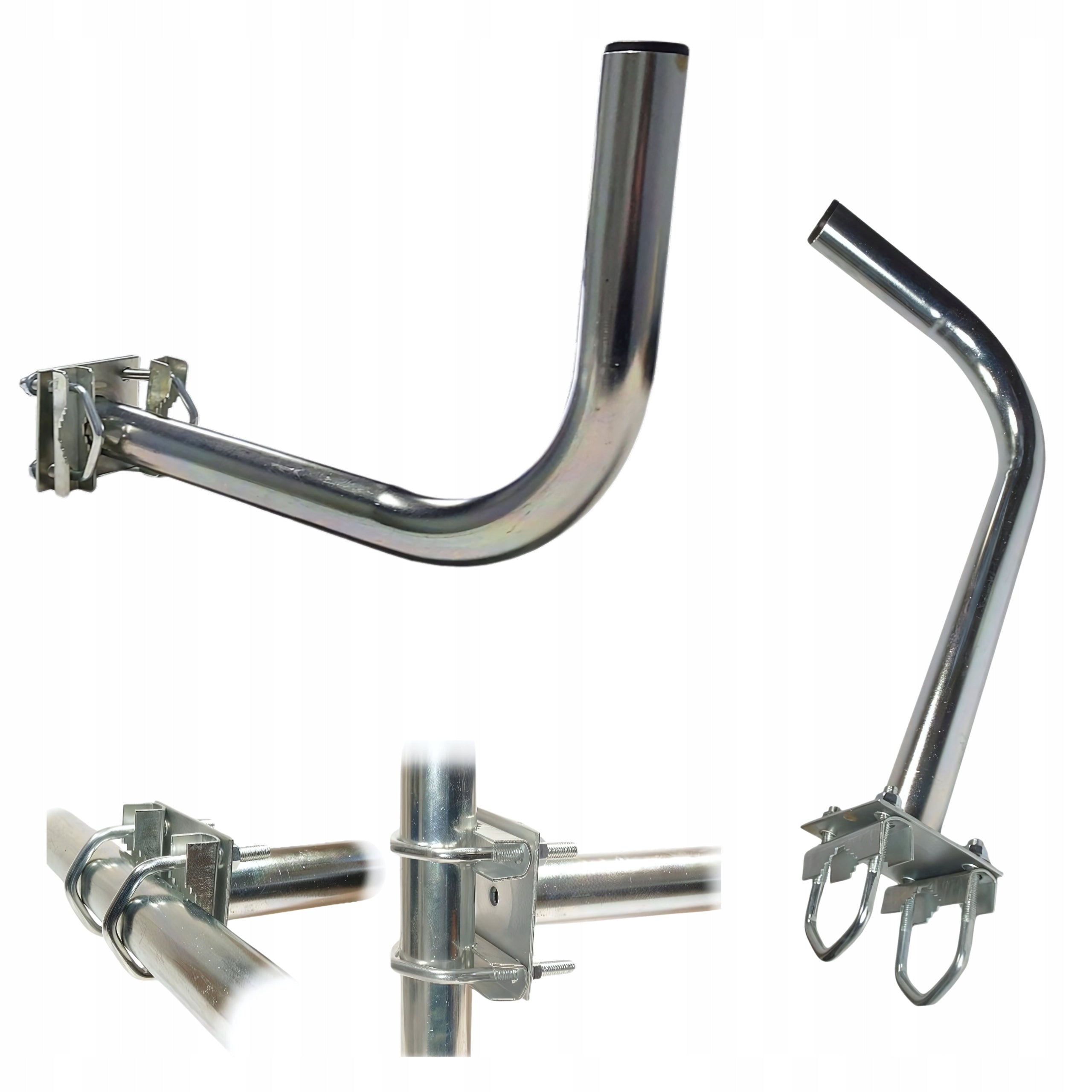 Stand Satellite Ground Antenna Holder Balcony Frontal L300mm Zinc