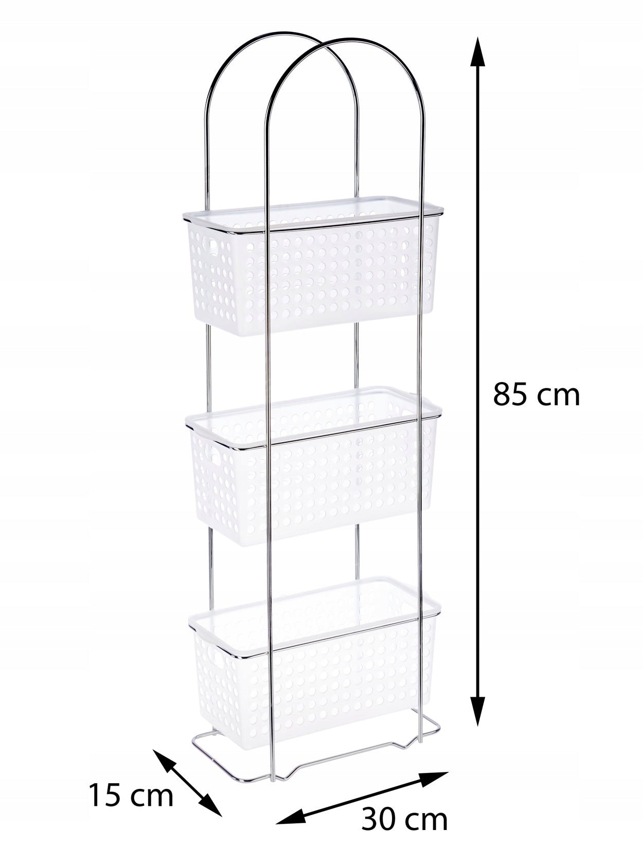 Standing Bookcase For Cosmetics Utensils 3 Baskets Packaging status original