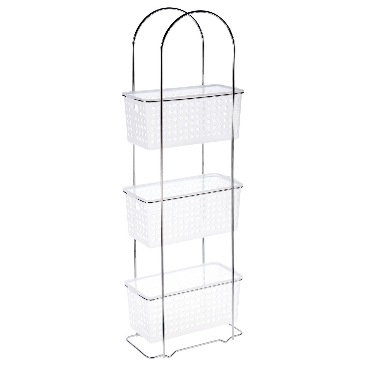 Standing Bookcase For Cosmetics Utensils 3 Baskets