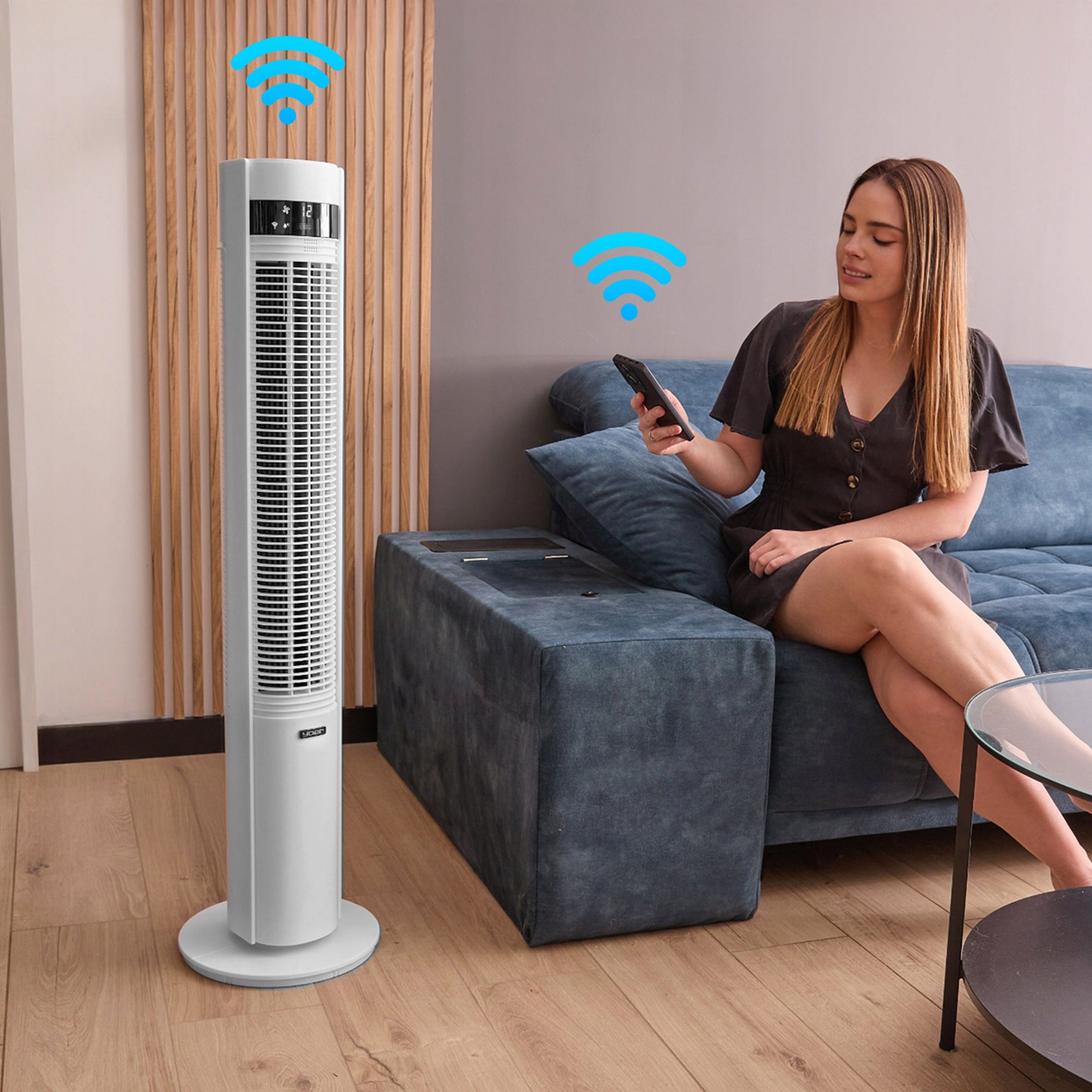Standing Column Fan Quiet 19dB Yoer +12m Range 12 Power +Ionization Manufacturer code TF07W