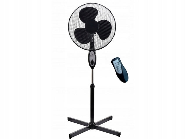 Standing FAN Floor Fan BLACK + Remote Control ZL-1000 16" Manufacturer code zl 1000
