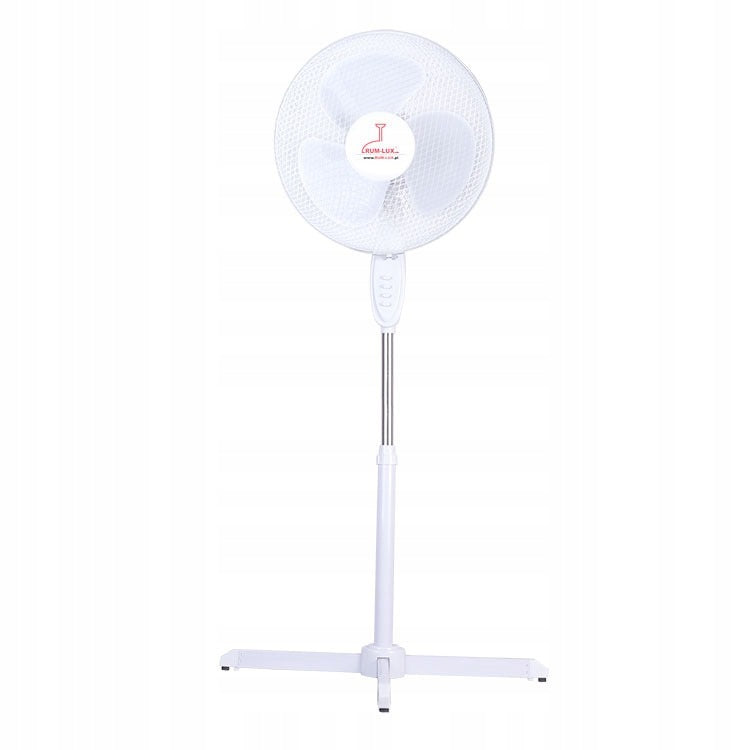 Standing Fan Rotary Floor ORKAN 43cm Rum-Lux White 3 Speeds