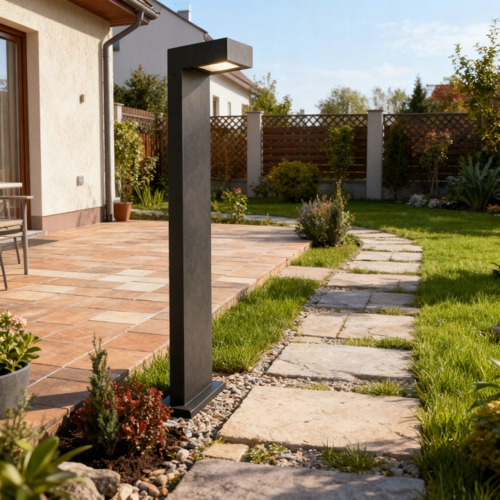 Standing Lamp Garden POST 60cm Outdoor GX53 LED Black Power supply mains