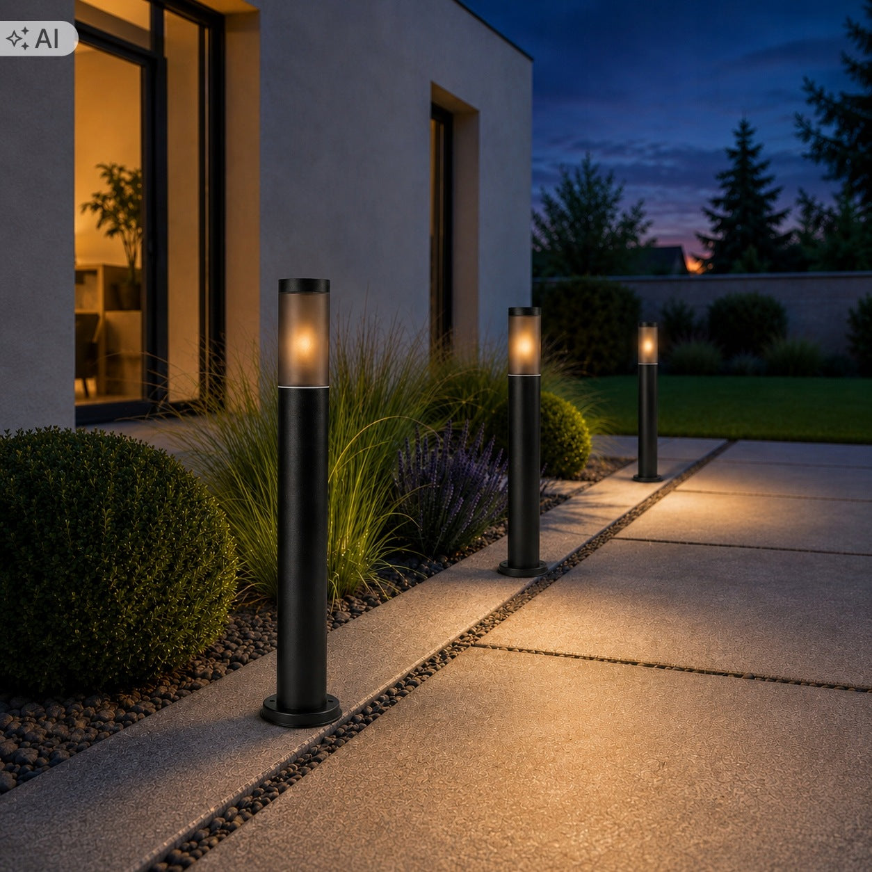 Standing Lamp Garden POST 65cm Outdoor E27 LED Black Smoke Manufacturer code Lampa Stojąca Ogrodowa SŁUPEK 65cm zewnętrzna