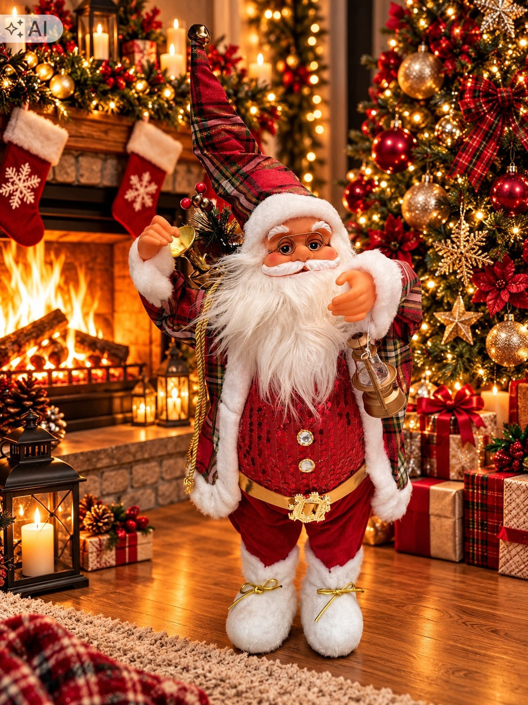 Standing Santa Claus Figurine, Christmas Ornament, 70CM Santa Doll Manufacturer code 03157085256