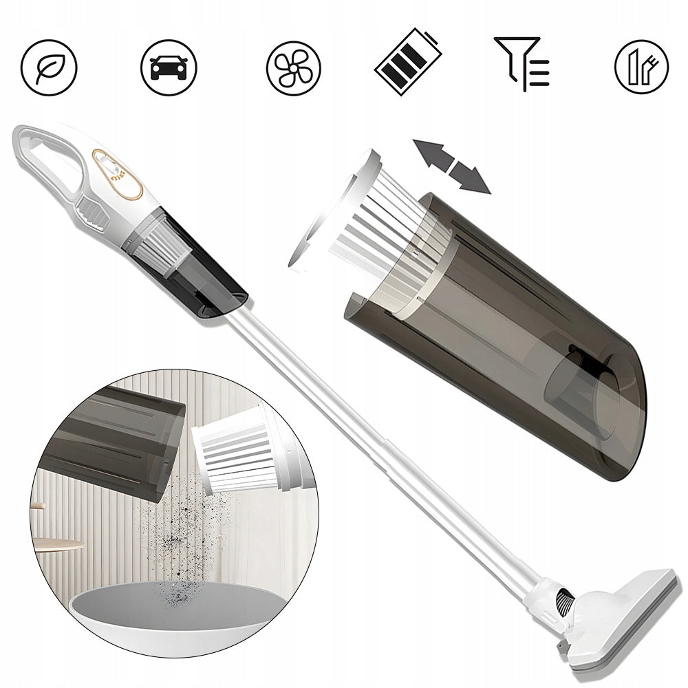 Standing Vertical Vacuum Cleaner, Cordless Handheld Vacuum Cleaner With 2 Power Modes