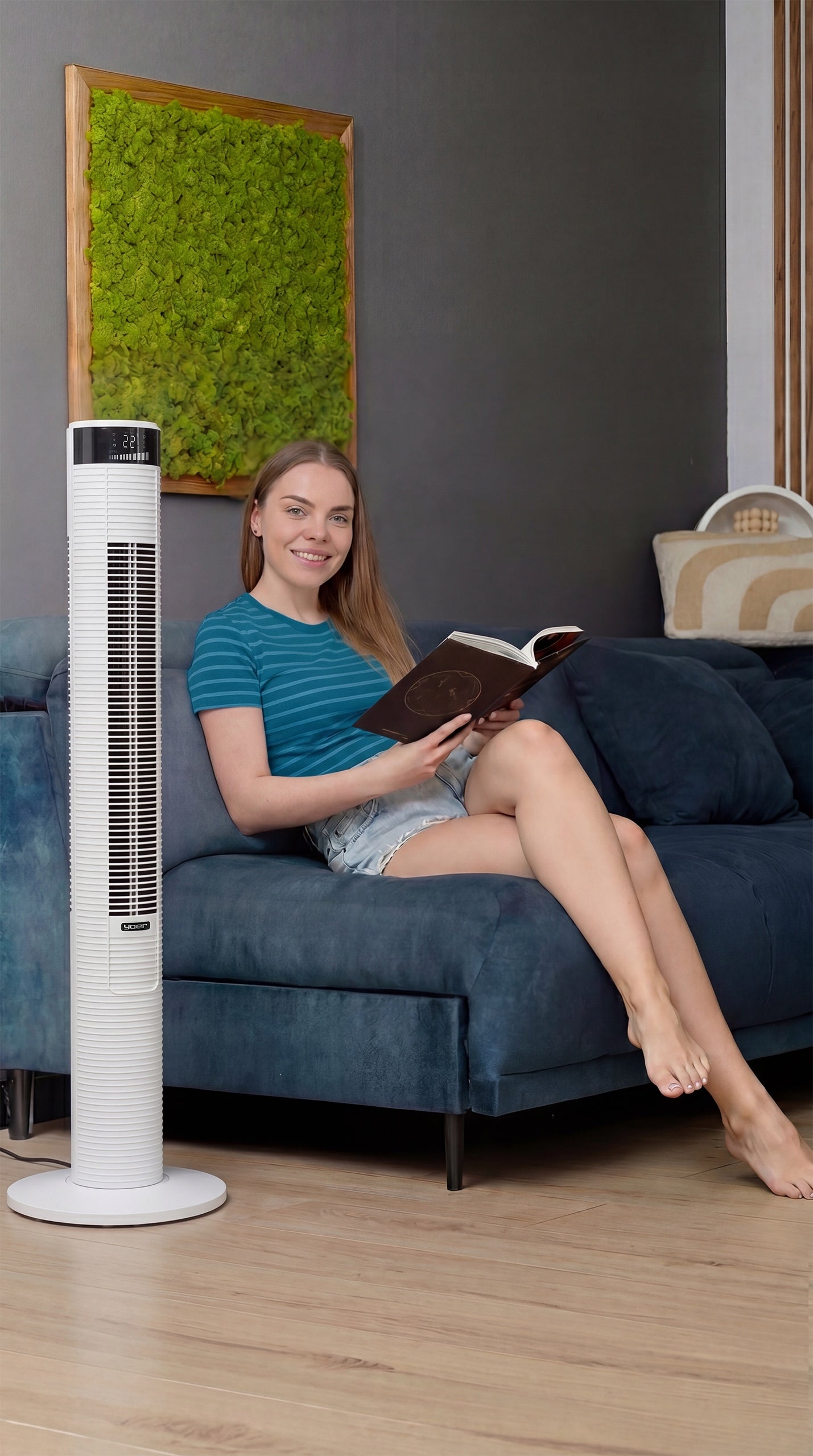 Standing column fan Silent Yoer +10m Range 4 modes Ionization AROMA Manufacturer code TF03W