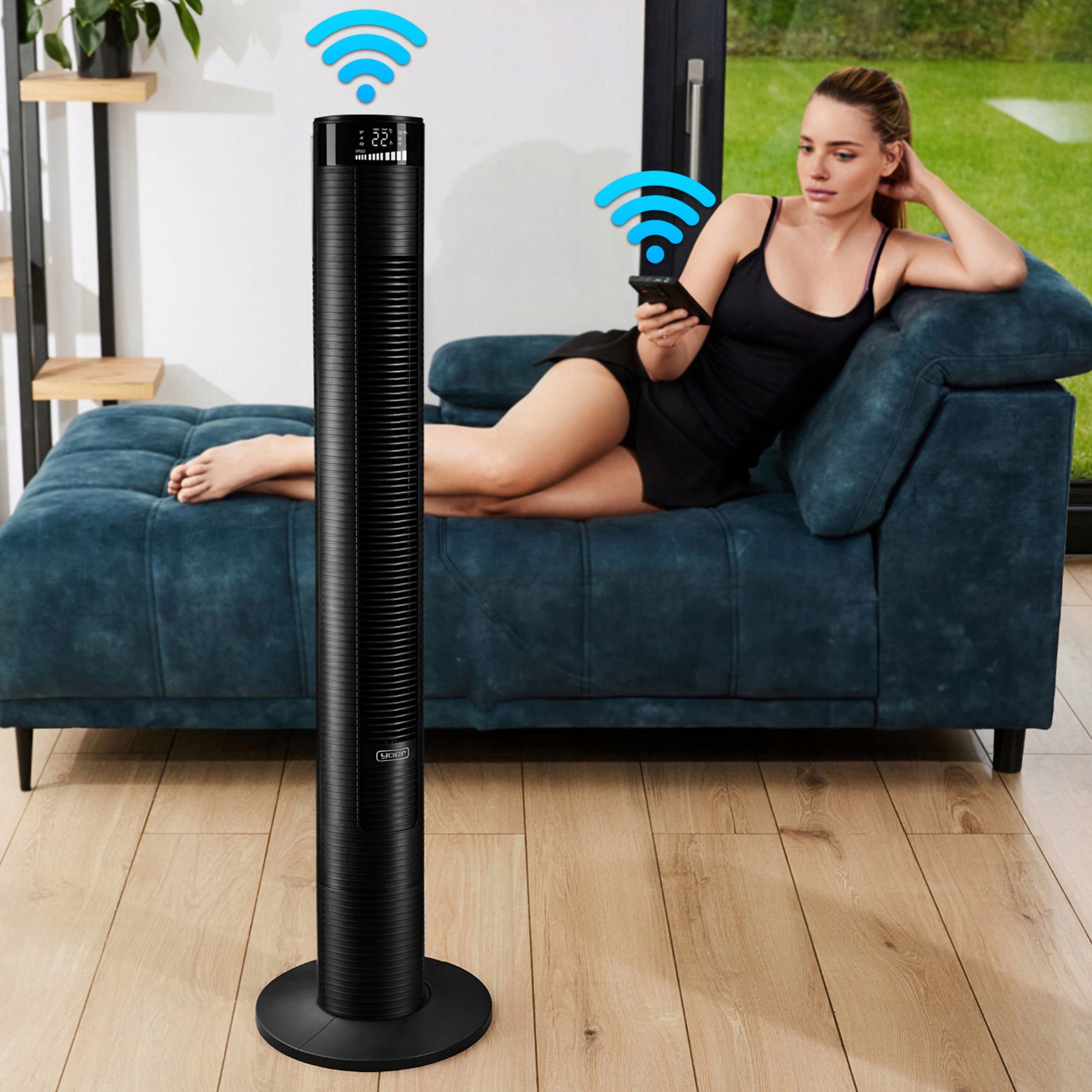 Standing column fan Silent Yoer +10m range 4 modes Ionization AROMA Manufacturer code TF03BK
