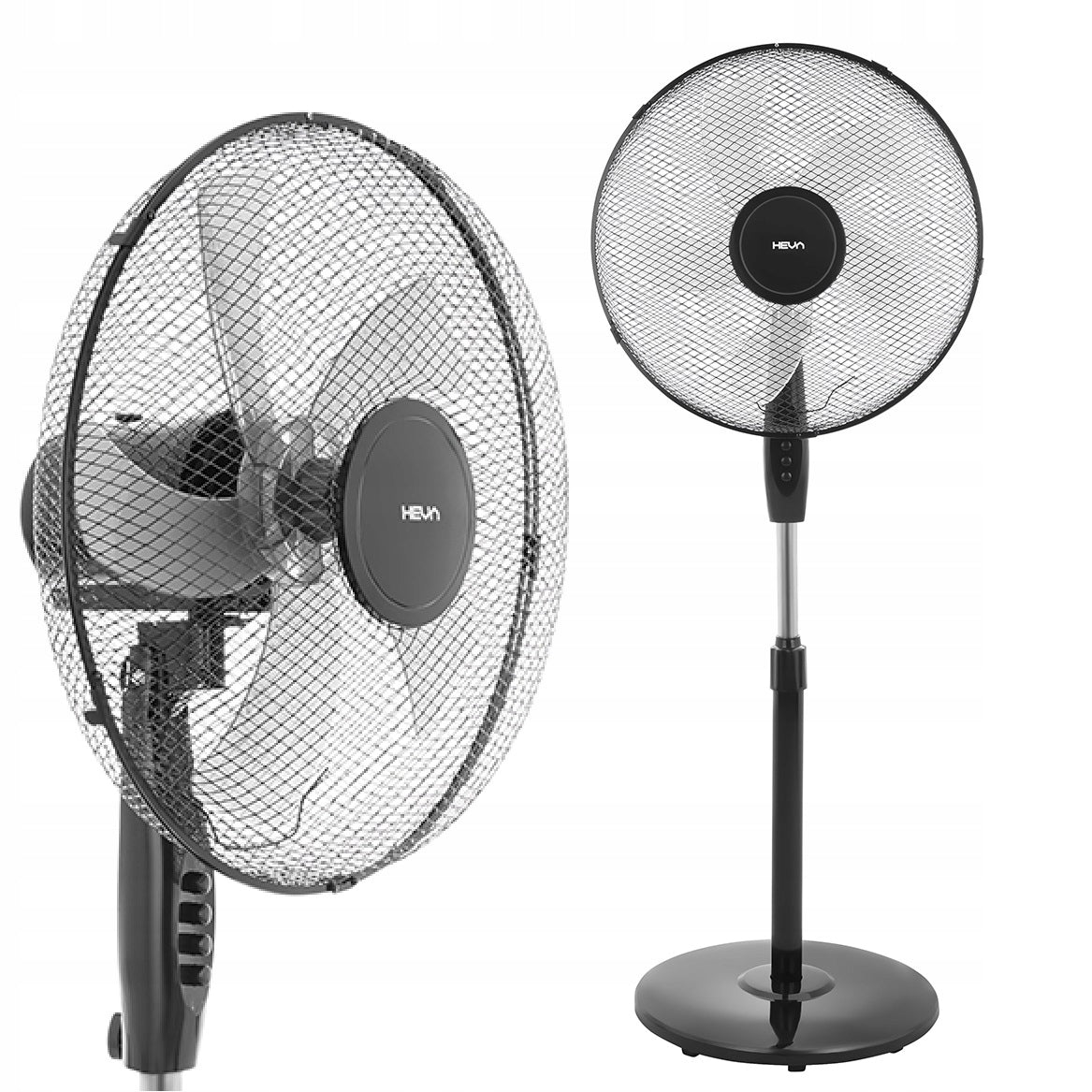 Standing fan floor fan HEVA NOA powerful quiet 5 blades 120cm Manufacturer code Wentylator wiatrak stojący XXL 120cm mocny
