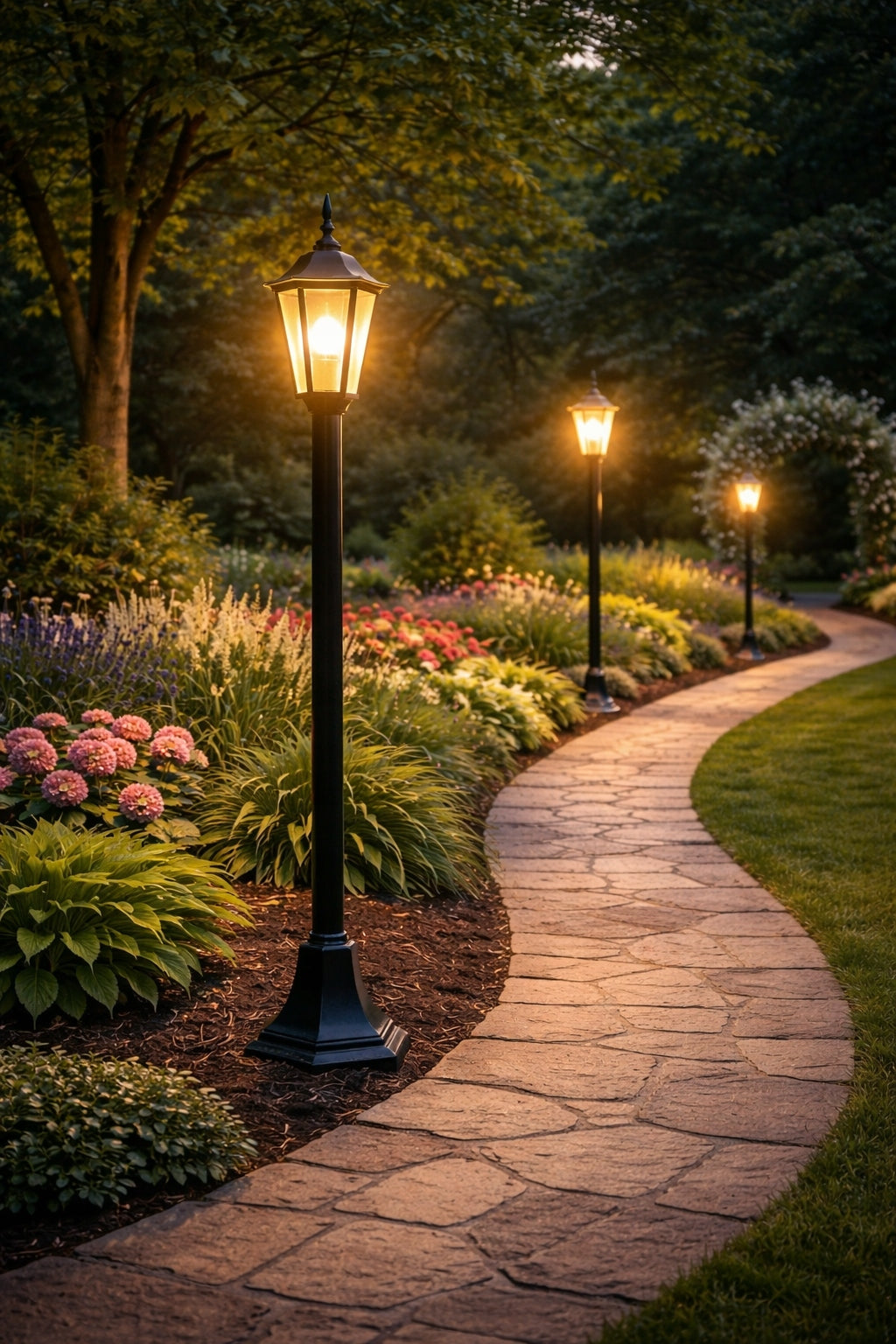 Standing garden lamp Post Lantern E27 LED 110 cm Retro Brand SuperLED