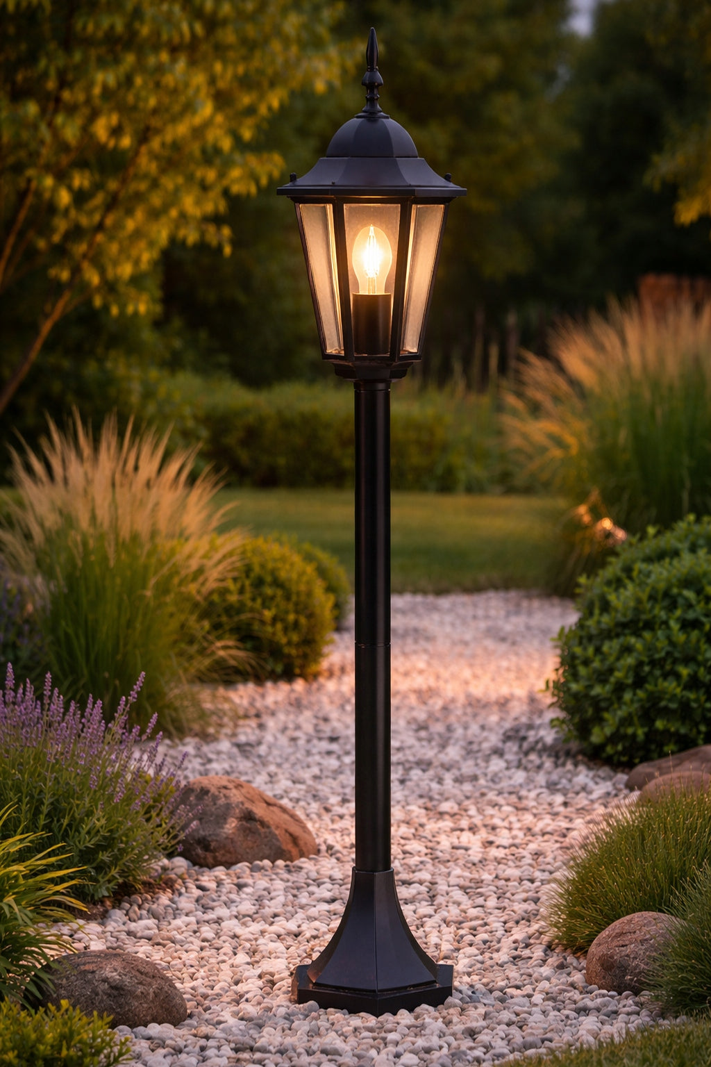 Standing garden lamp Post Lantern E27 LED 110 cm Retro Fixture shape other